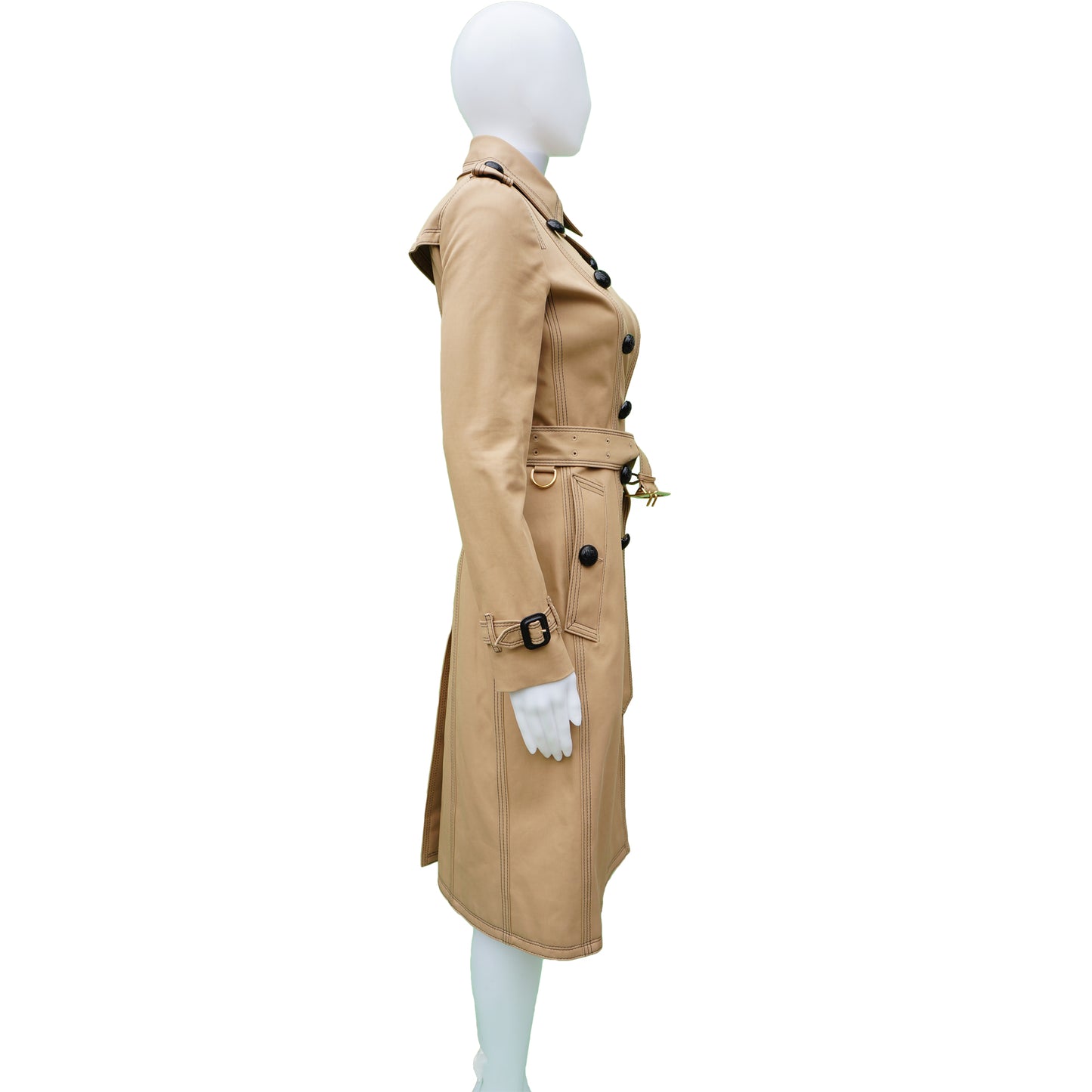 BURBERRY TRENCH LONG BELTED COAT NEW WITH TAGS - leefluxury.com