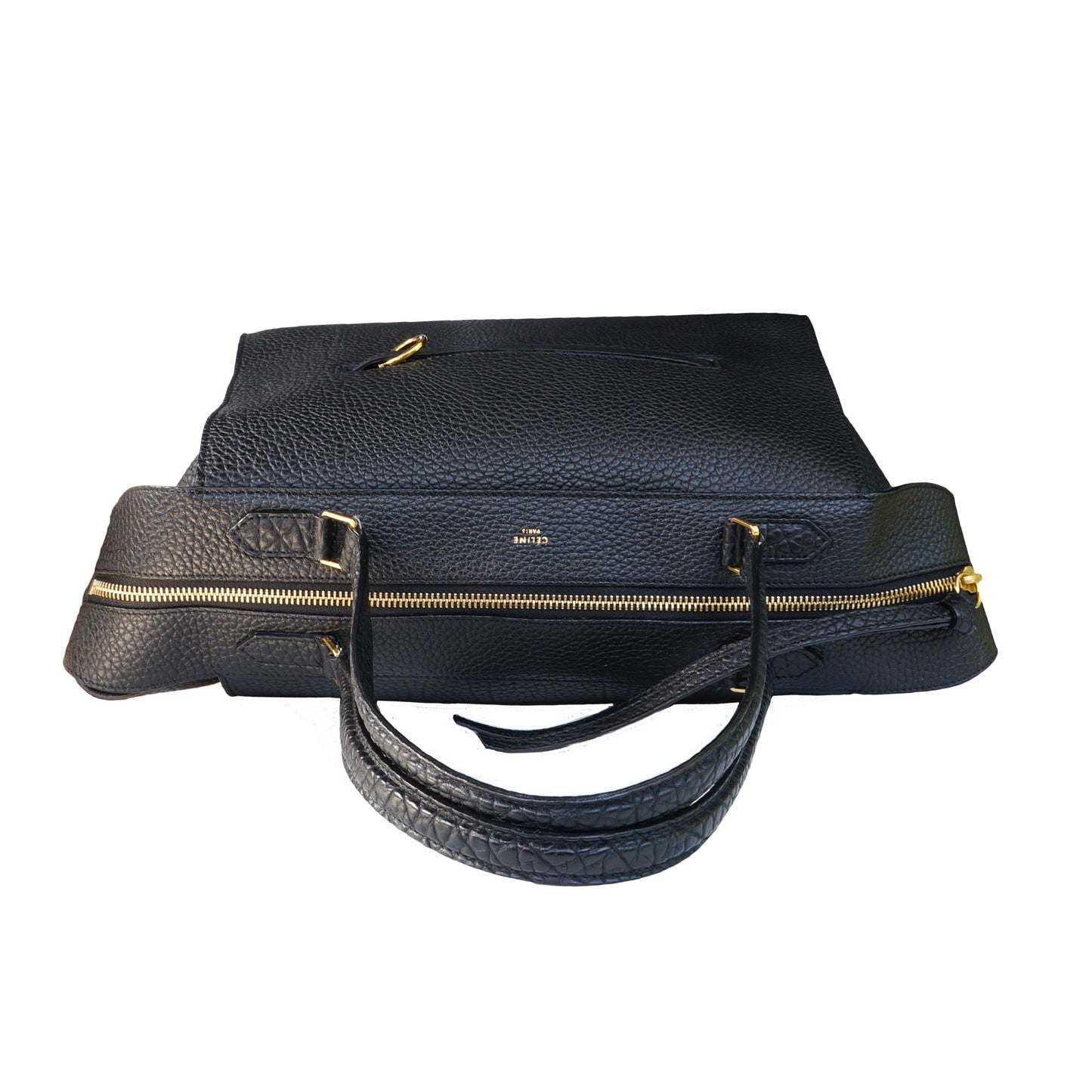 CELINE BULLHIDE LEATHER SMALL RING BAG - leefluxury.com