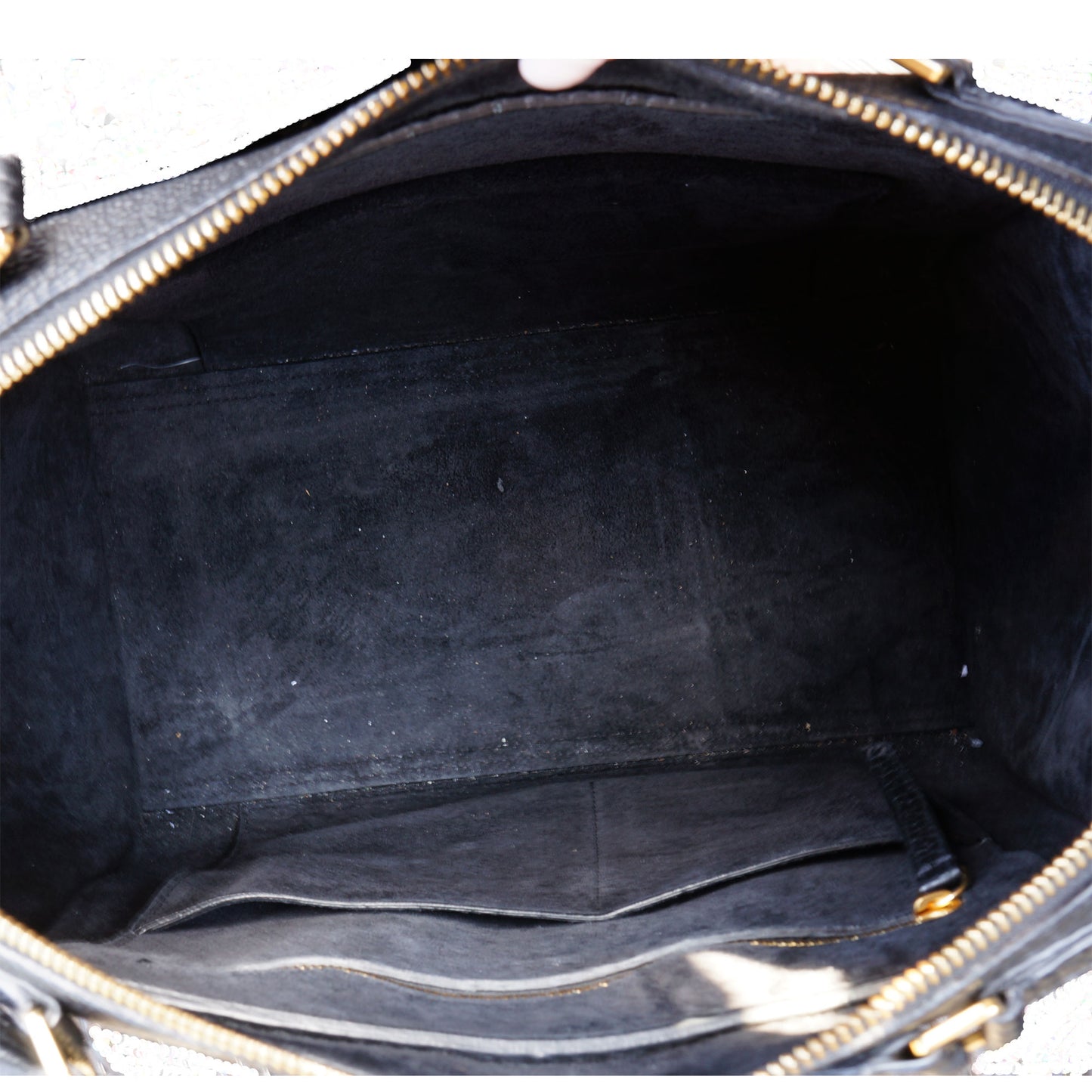 CELINE BULLHIDE LEATHER SMALL RING BAG - leefluxury.com