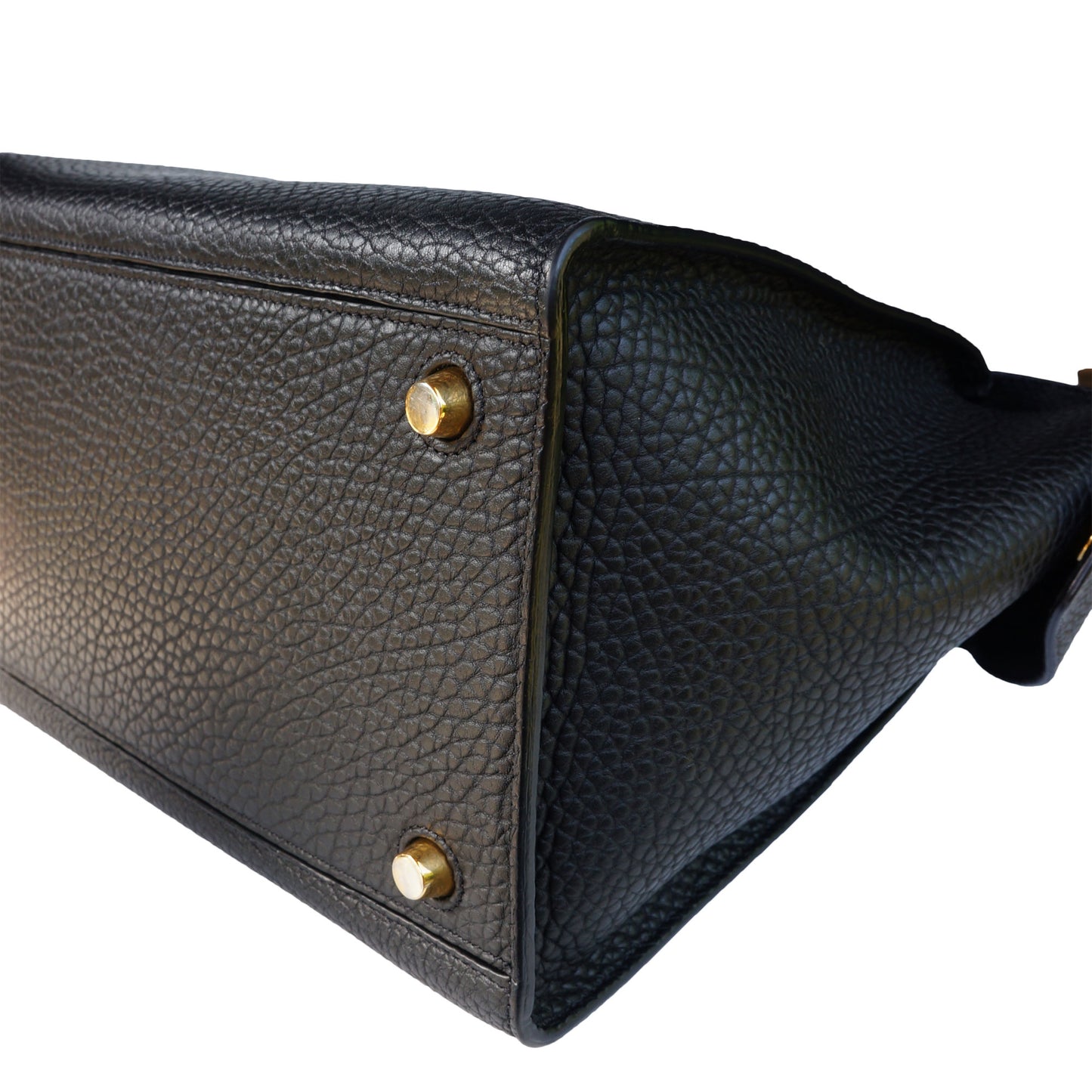 CELINE BULLHIDE LEATHER SMALL RING BAG - leefluxury.com