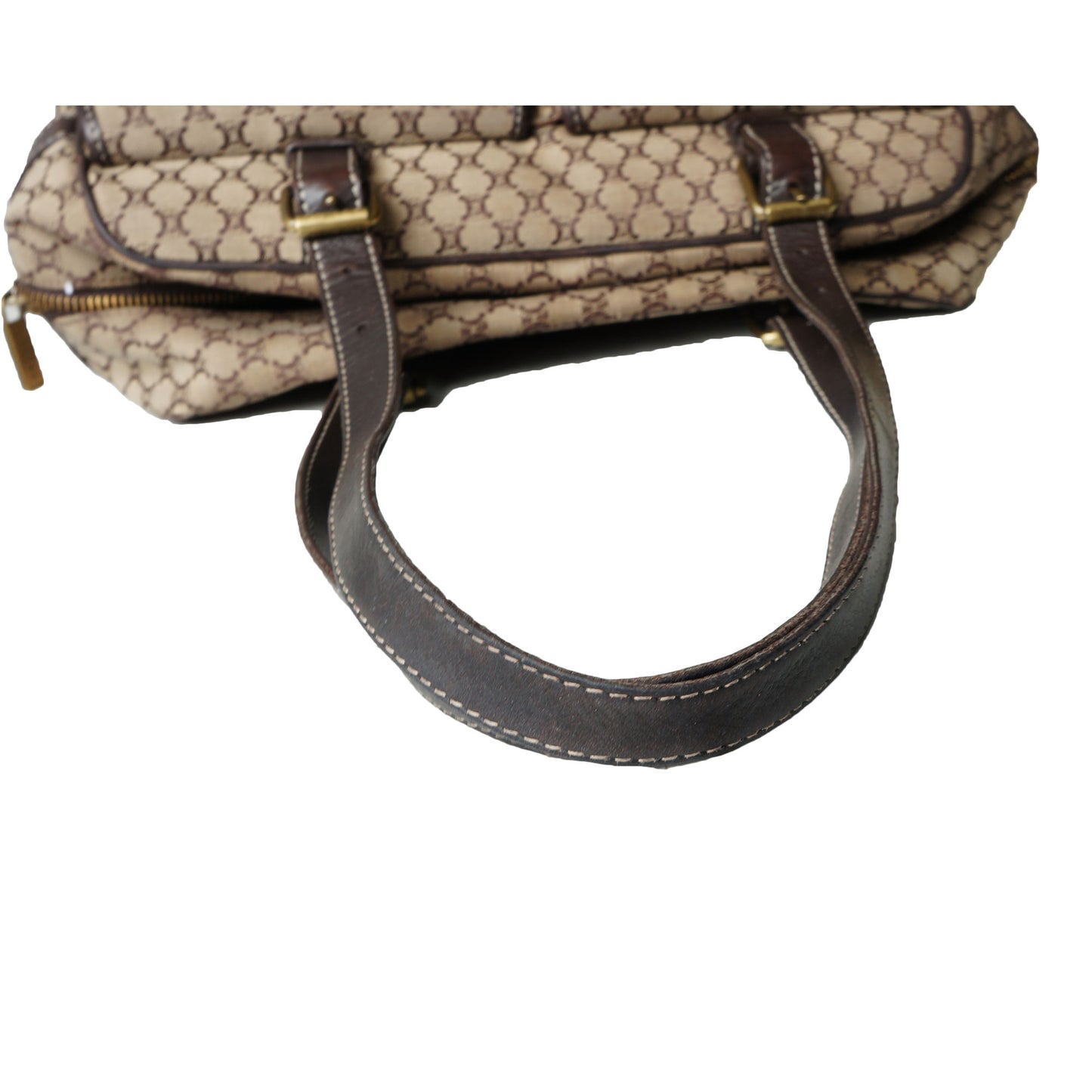 CELINE VINTAGE MACADAM SHOULDER BAG - leefluxury.com