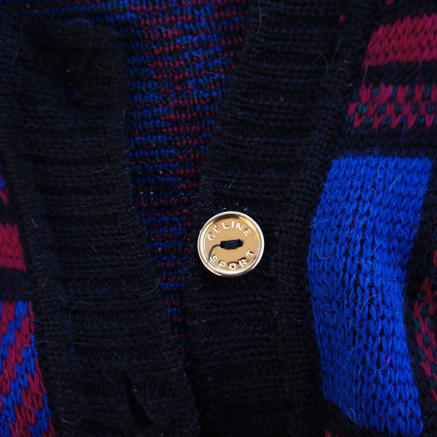 CÉLINE LONG KNIT SWEATER VINTAGE JACKET COAT - leefluxury.com