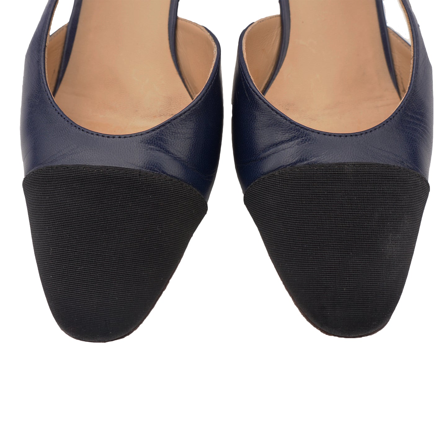 CHANEL CAP TOE CC SLINGBACK PUMP - leefluxury.com