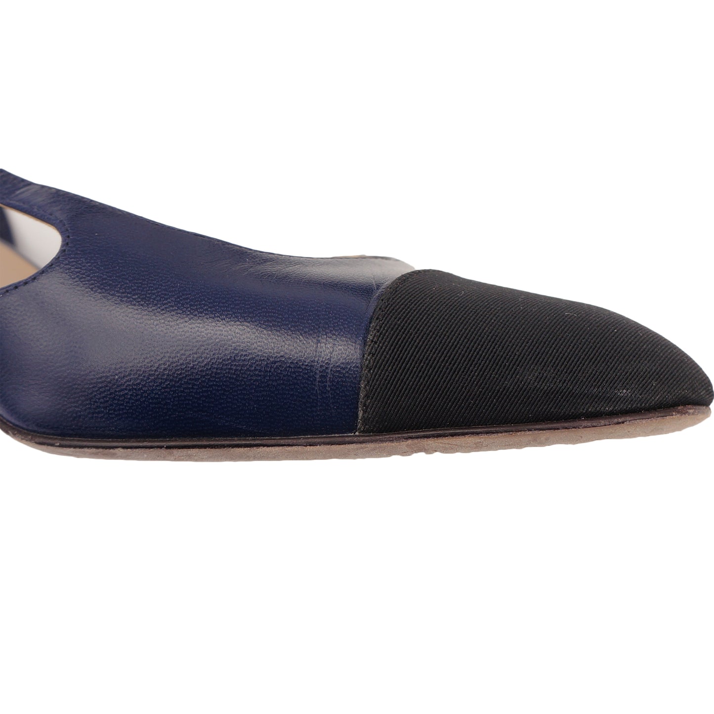 CHANEL CAP TOE CC SLINGBACK PUMP - leefluxury.com