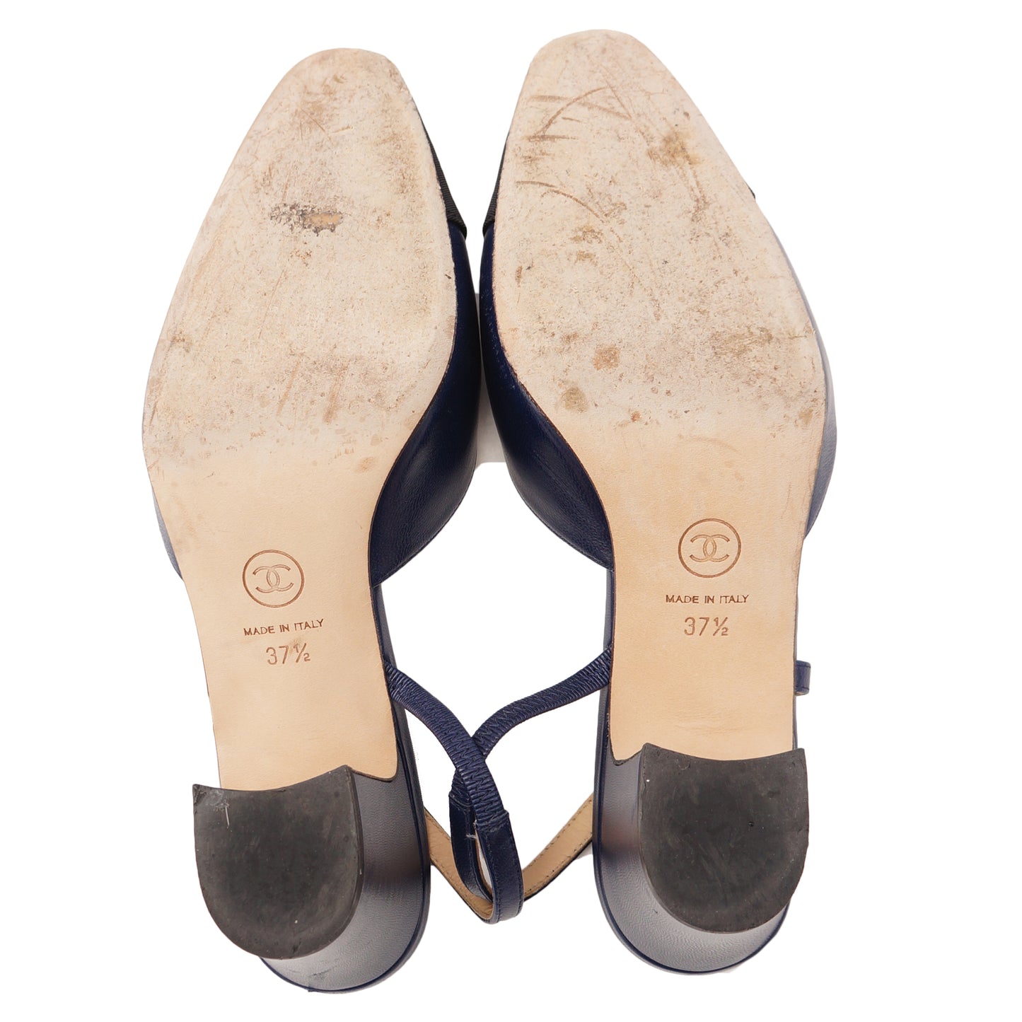 CHANEL CAP TOE CC SLINGBACK PUMP - leefluxury.com