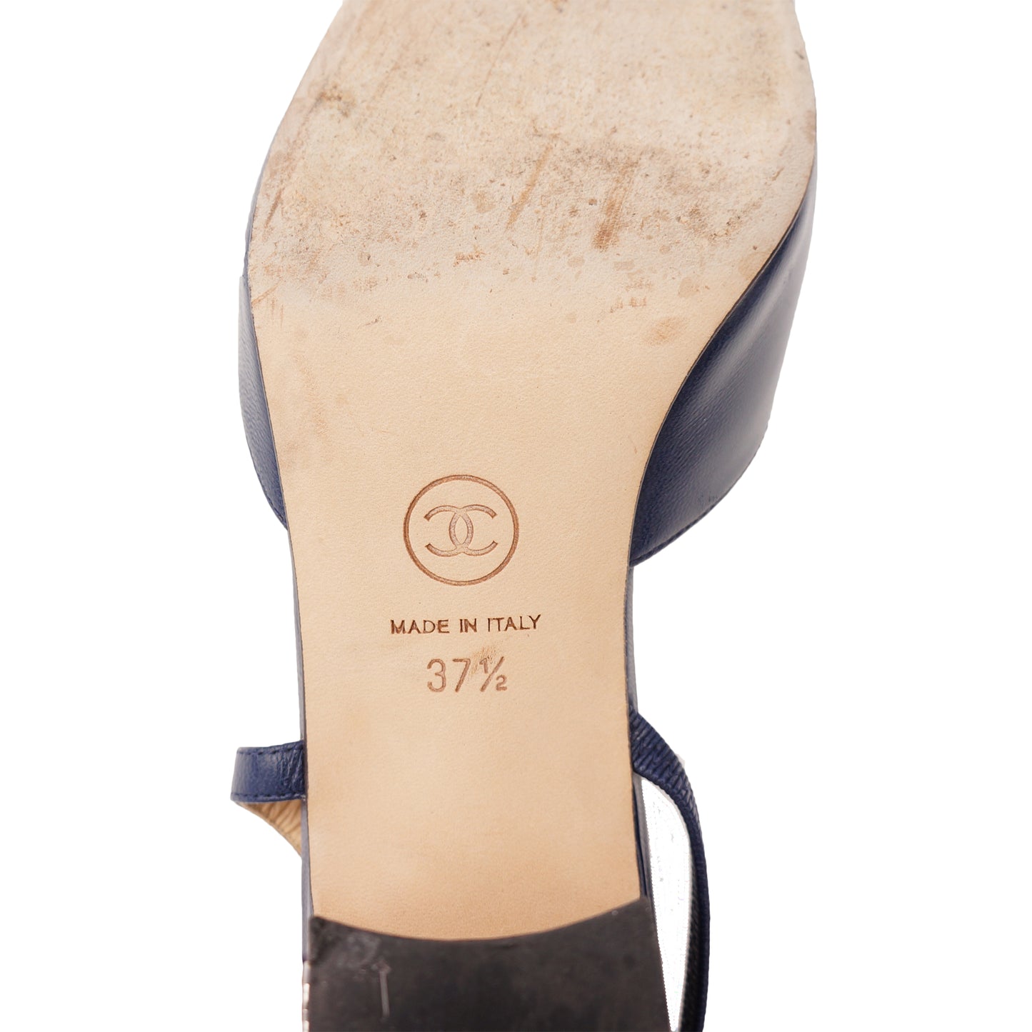 CHANEL CAP TOE CC SLINGBACK PUMP - leefluxury.com