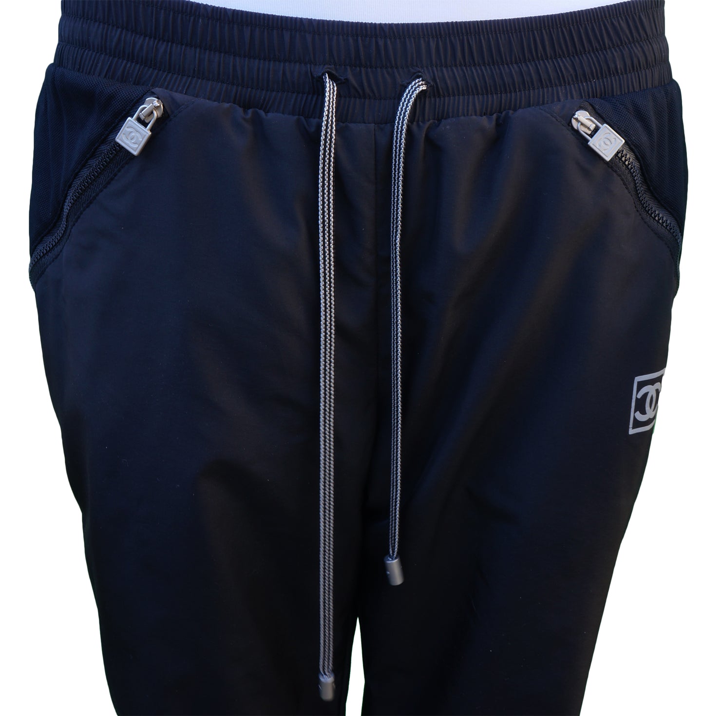 CHANEL SPORT MID-RISE TRACK PANTS - leefluxury.com