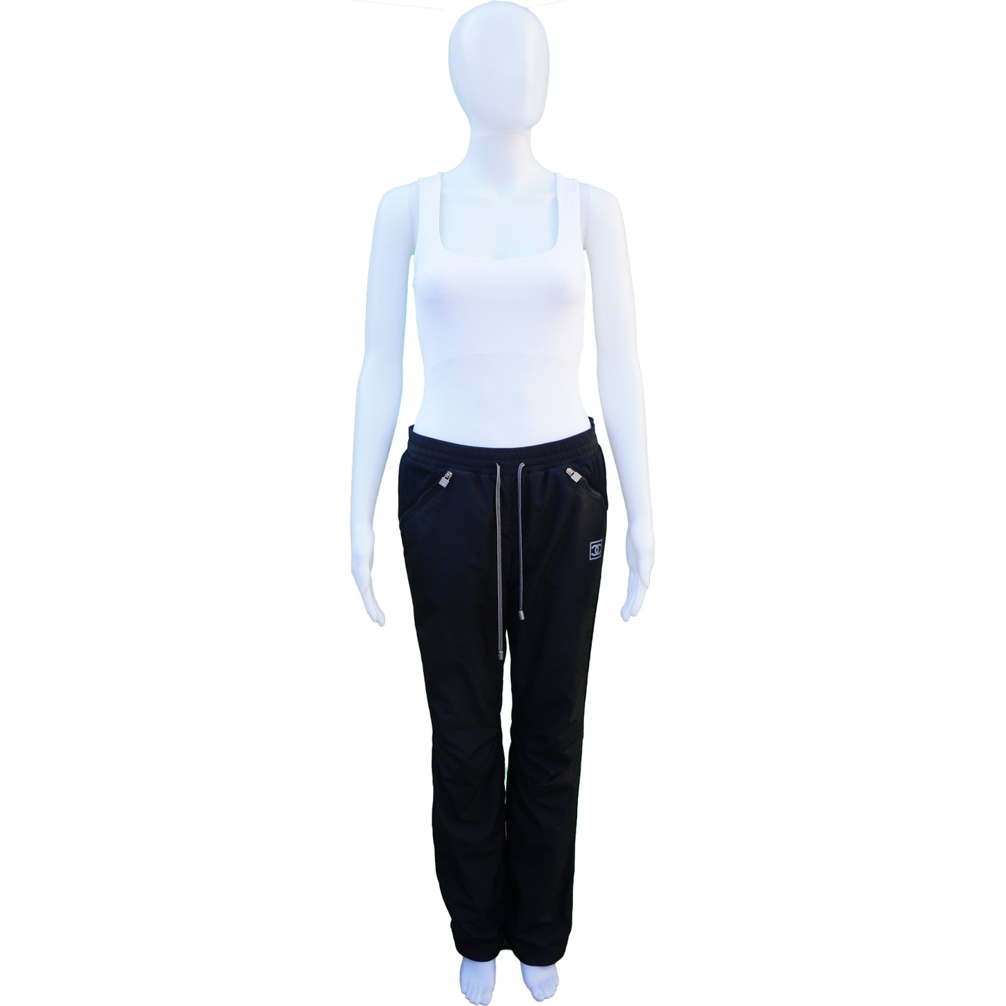 CHANEL SPORT MID-RISE TRACK PANTS - leefluxury.com