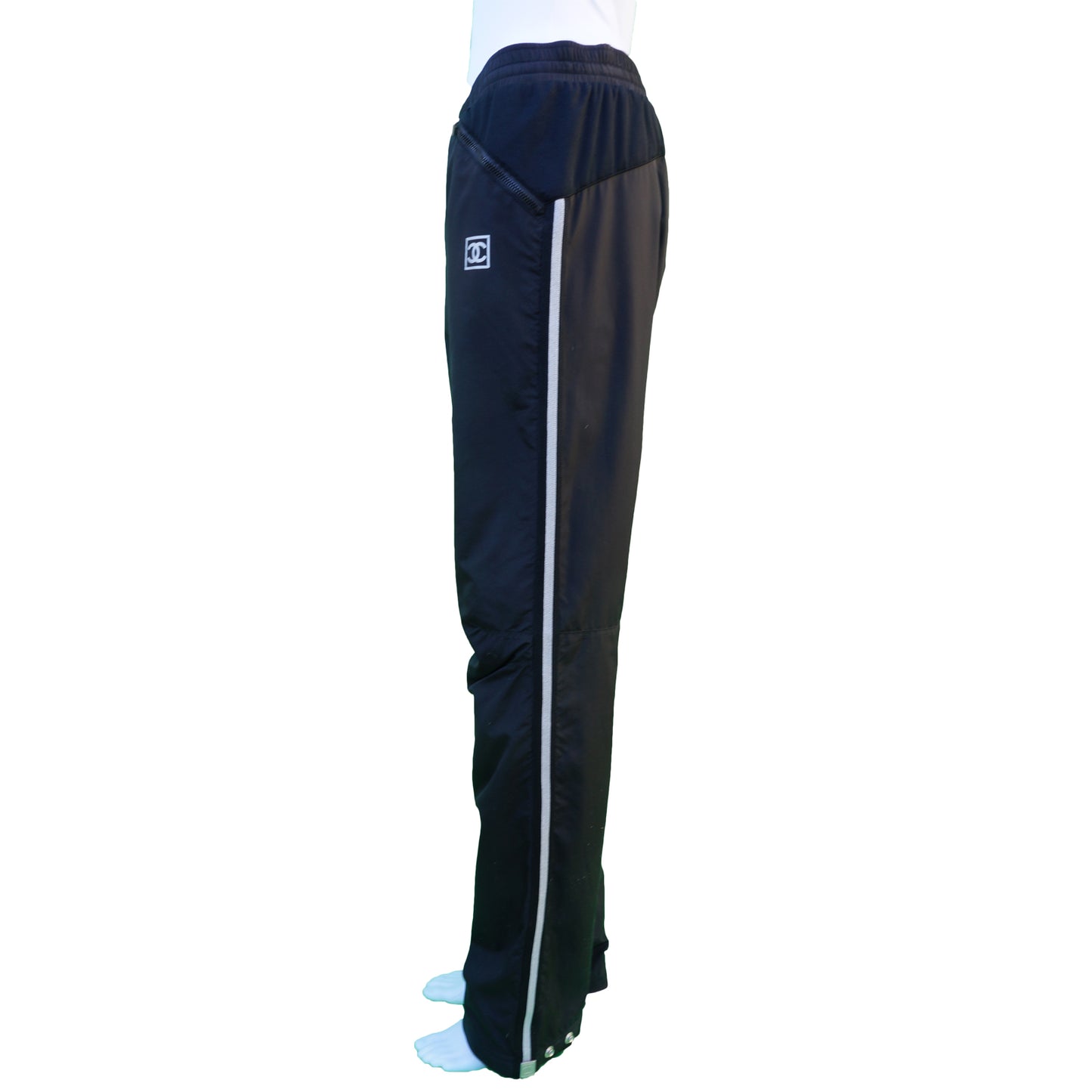 CHANEL SPORT MID-RISE TRACK PANTS - leefluxury.com