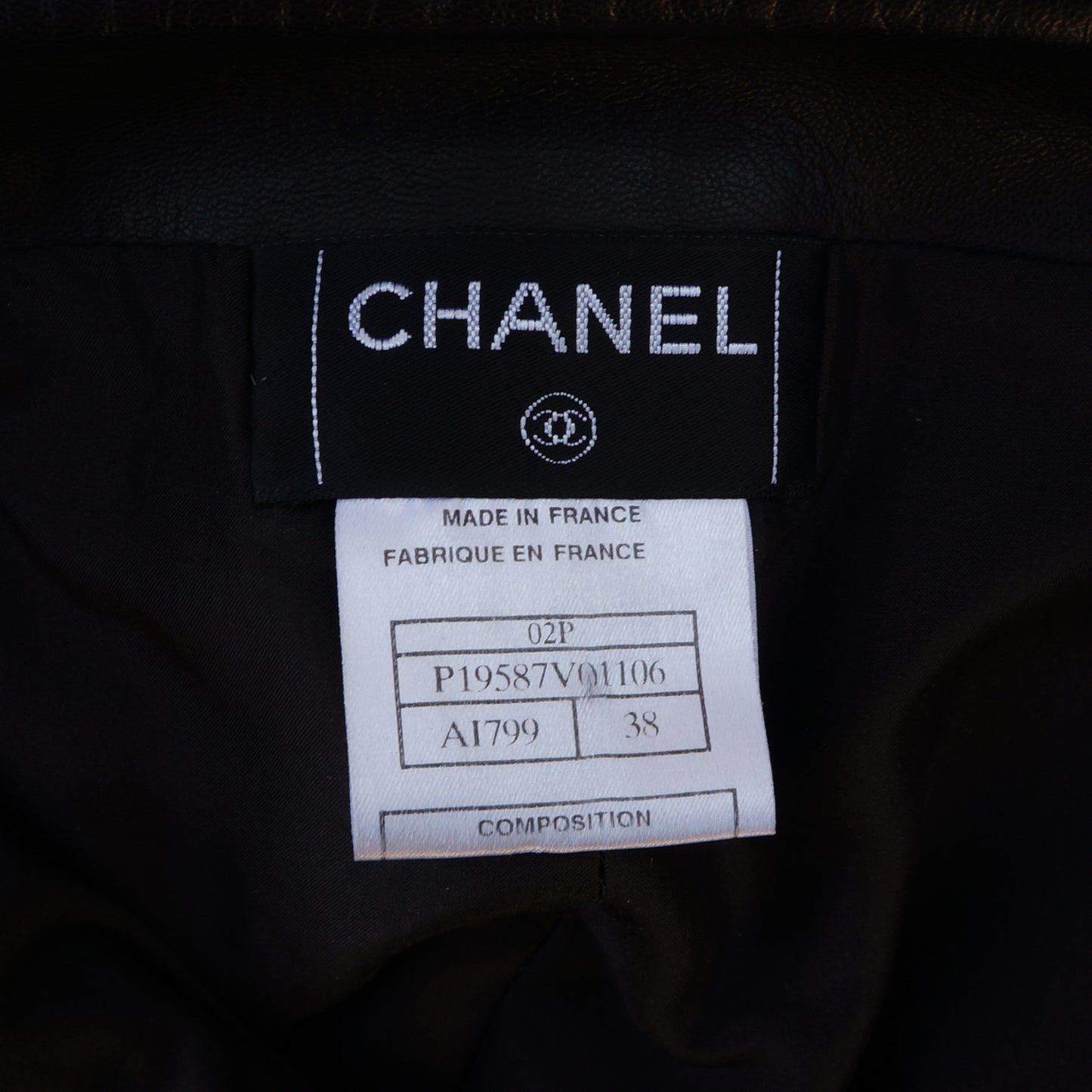 CHANEL BLACK BROWN LAMBSKIN LEATHER PANTS - leefluxury.com