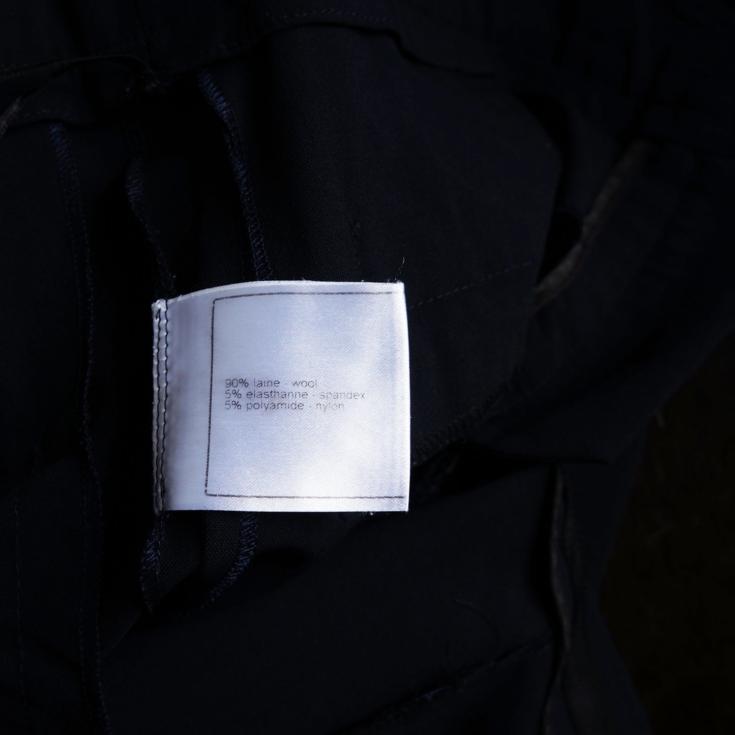 CHANEL BLACK WOOL WIDE LEG PANT - leefluxury.com