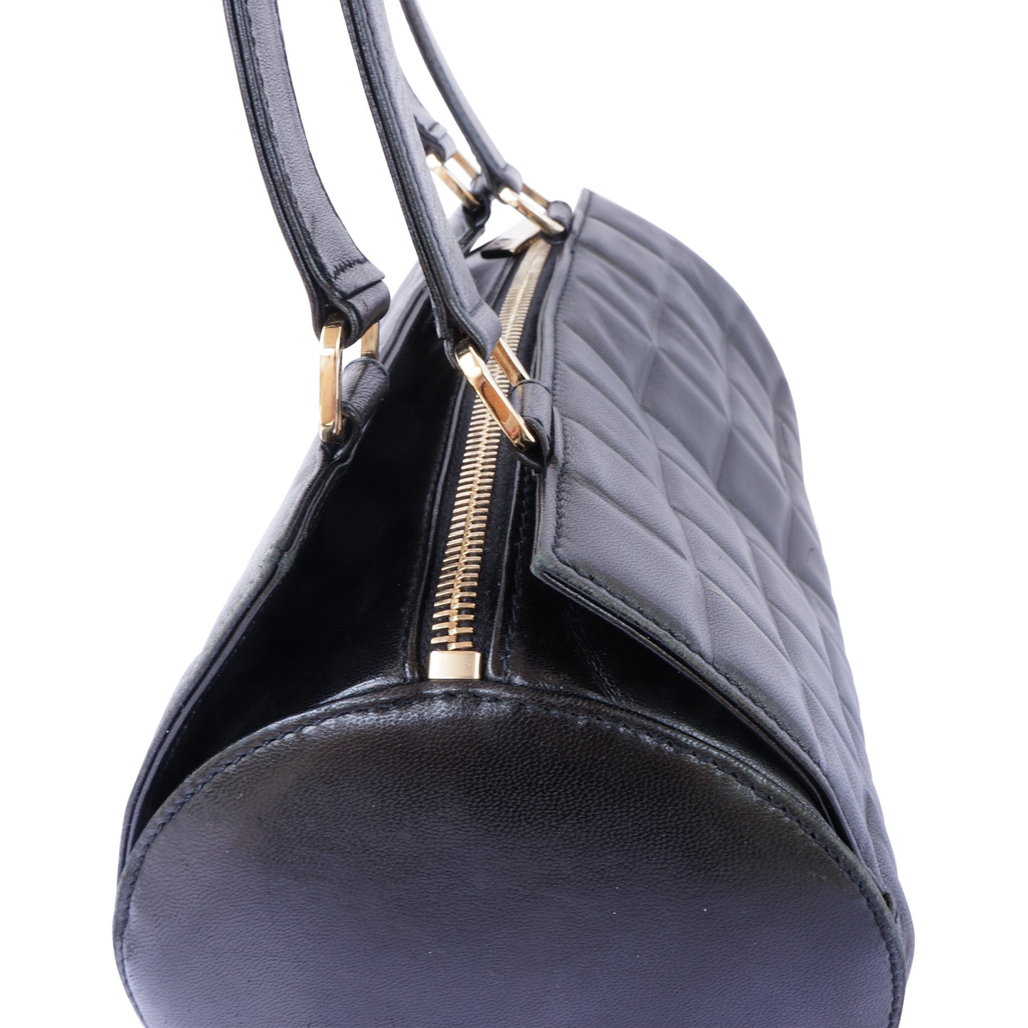 CHANEL QUILTED LEATHER BARREL BAG - leefluxury.com