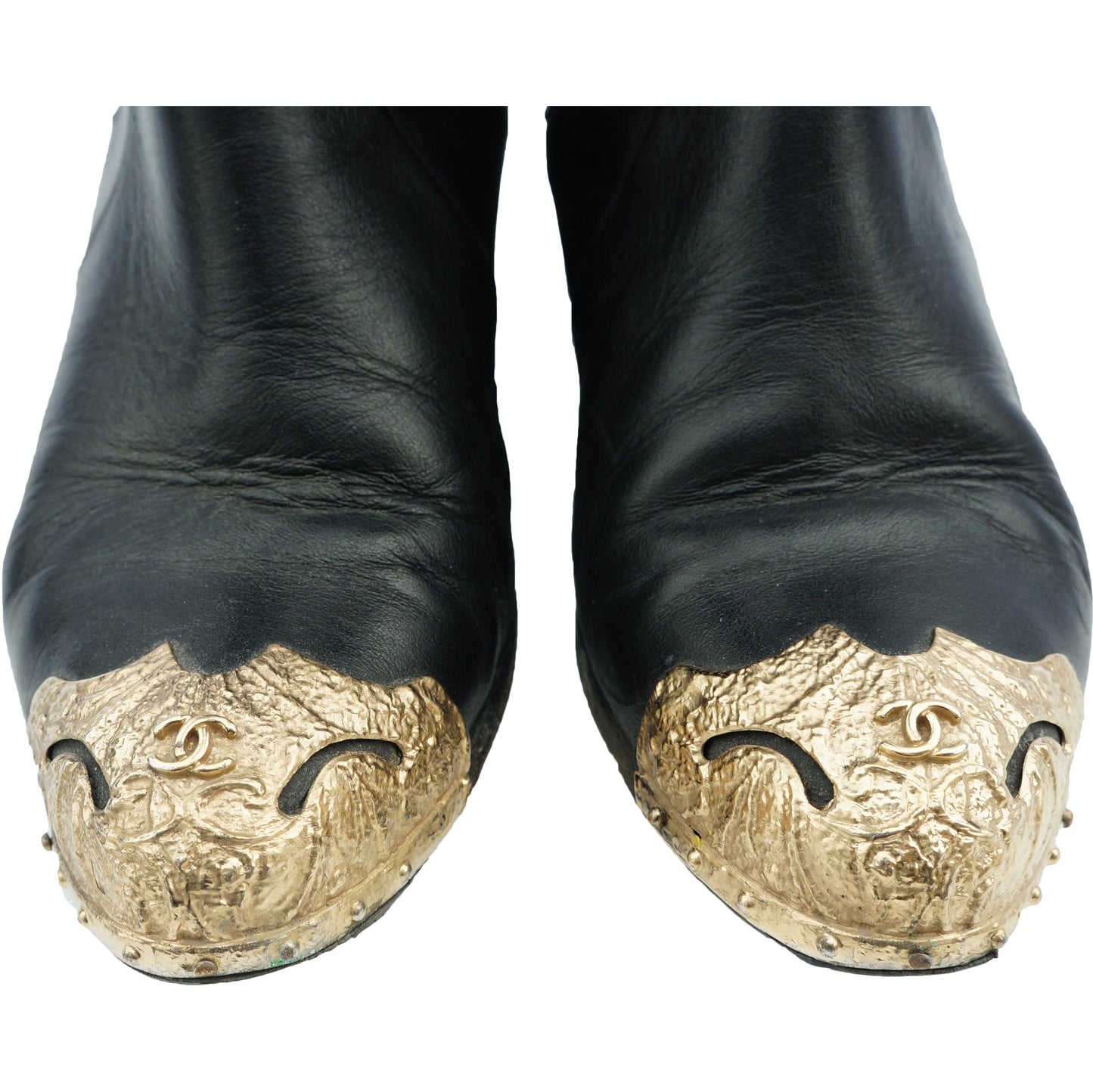 CHANEL PARIS-DALLAS CAP-TOE BOOTS - leefluxury.com
