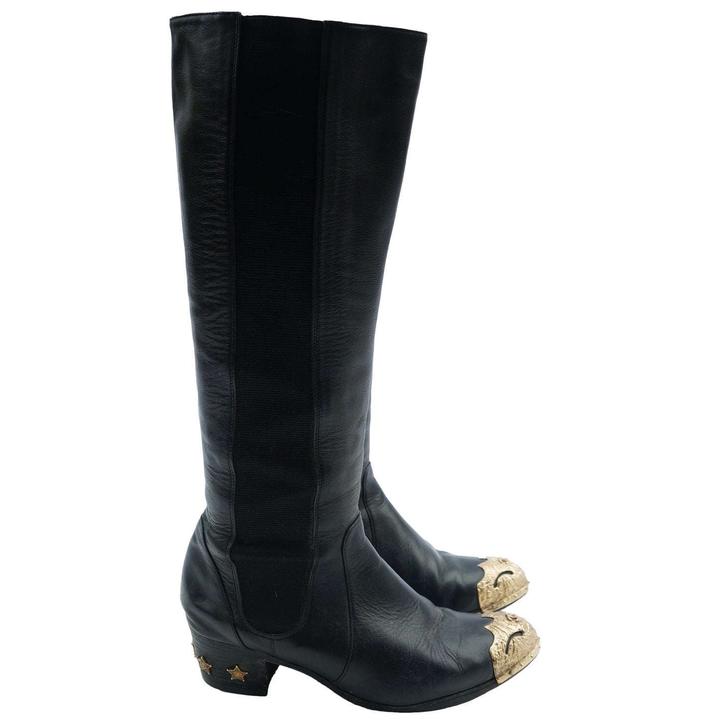 CHANEL PARIS-DALLAS CAP-TOE BOOTS - leefluxury.com