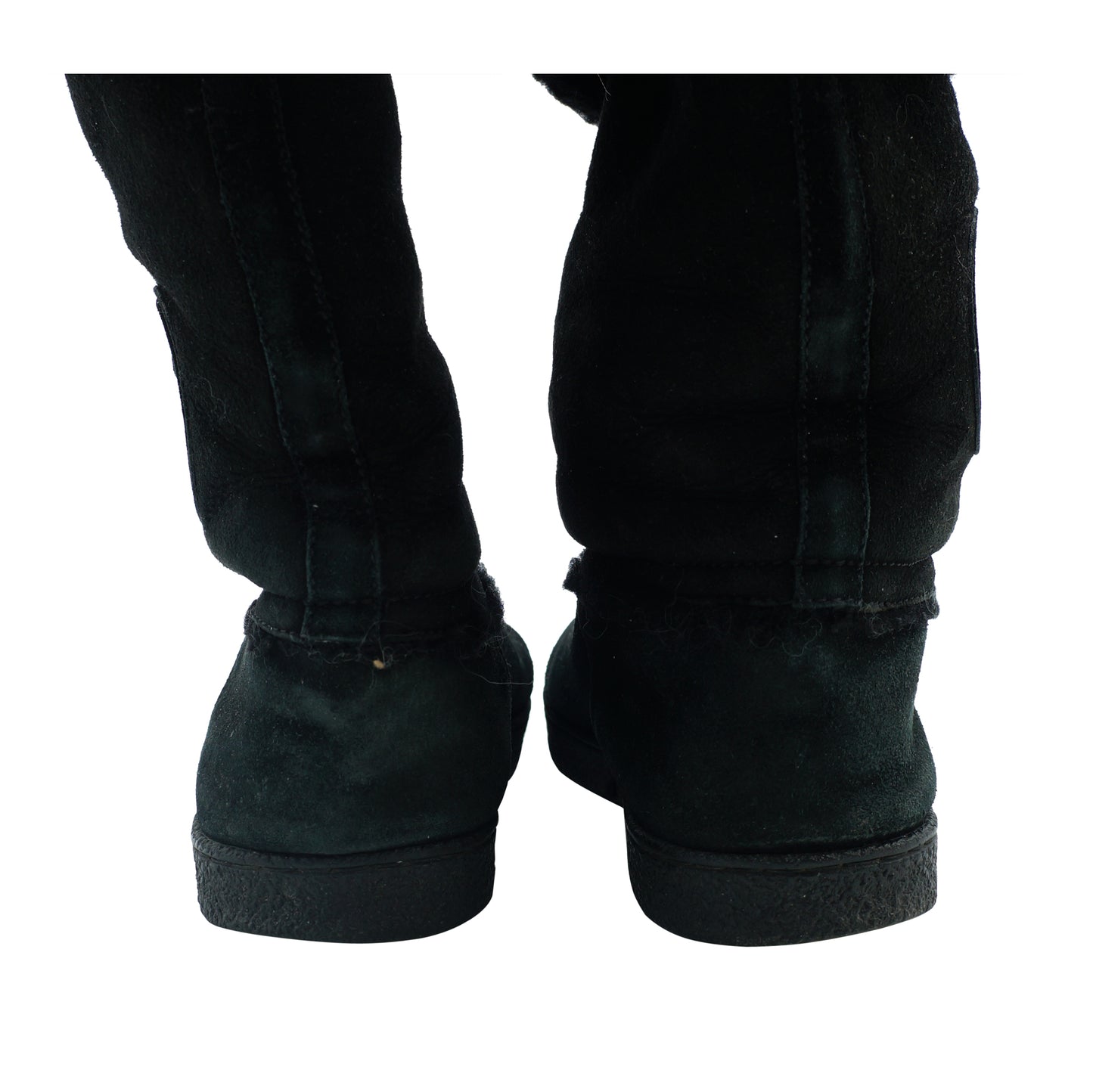 CHANEL CC MID-CALF SUEDE BOOTS - leefluxury.com