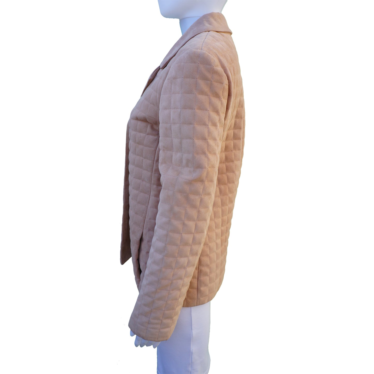 CHANEL MATELASSE QUILTED SUEDE JACKET - leefluxury.com