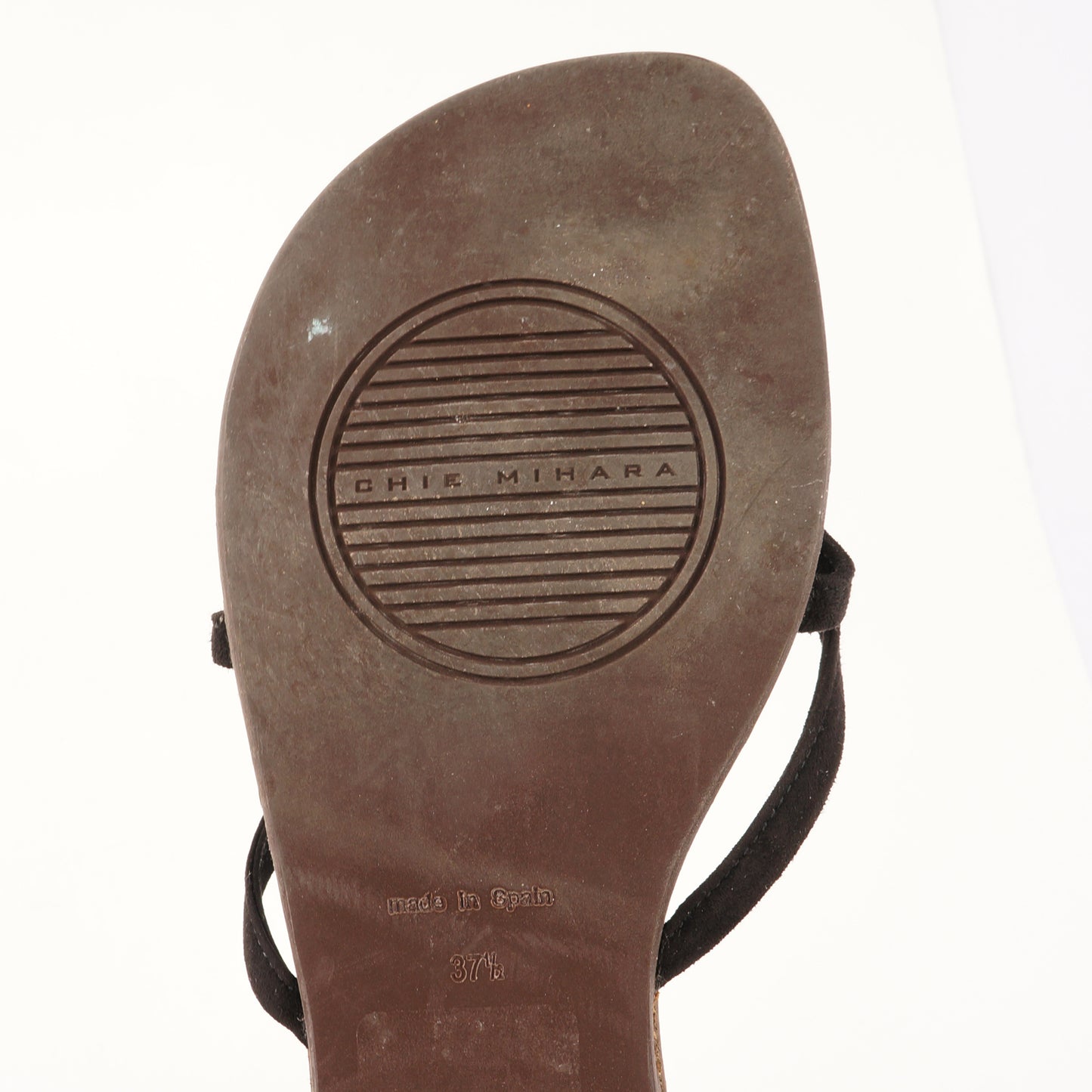CHIE MIHARA BLACK SUEDE ANKLE TIE SANDAL - leefluxury.com