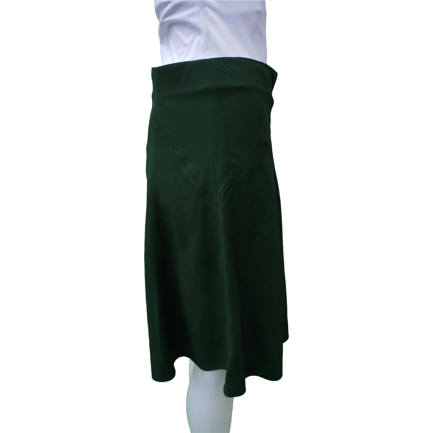 CHLOE 2016 FOREST GREEN A-LINE SKIRT - leefluxury.com