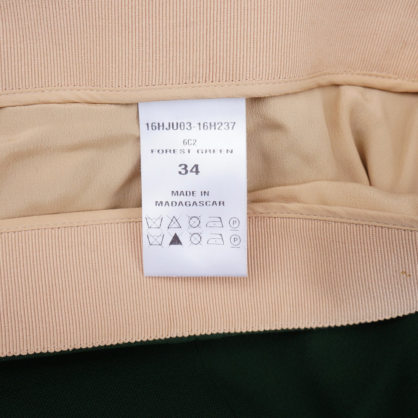 CHLOE 2016 FOREST GREEN A-LINE SKIRT - leefluxury.com