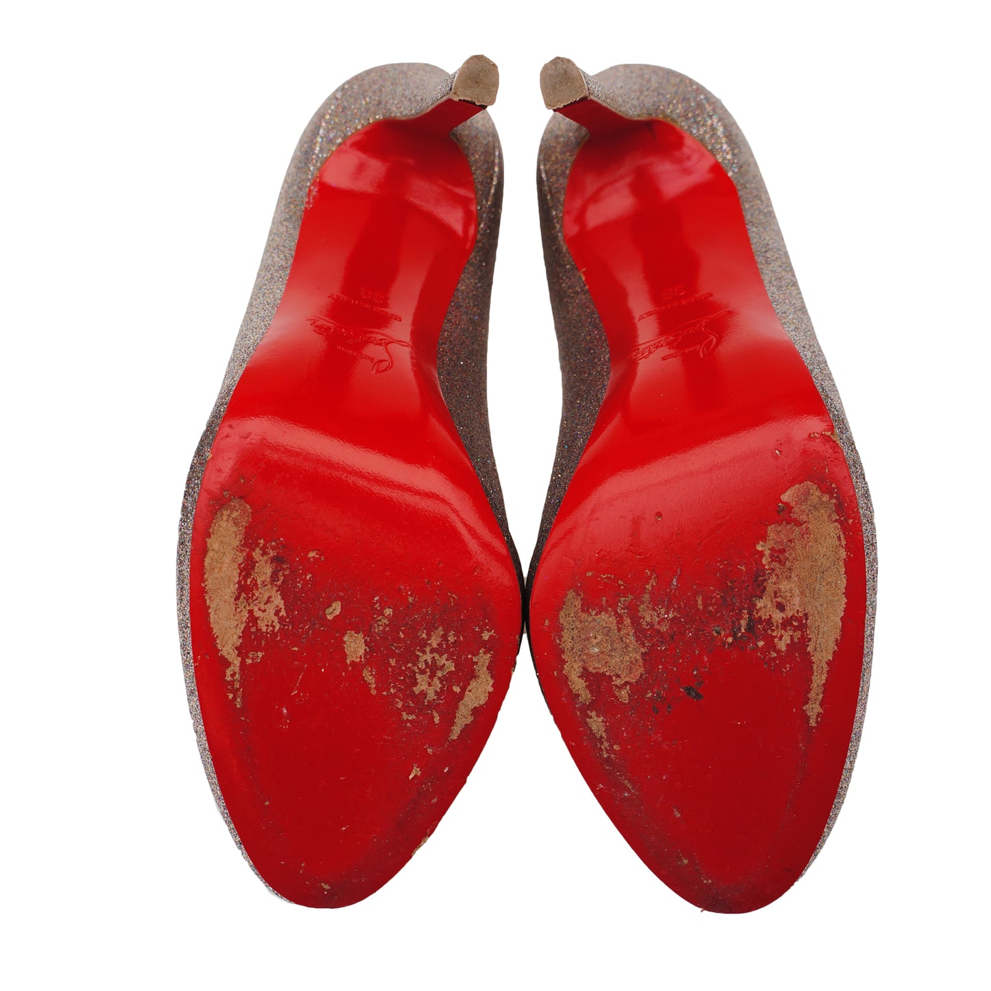 CHRISTIAN LOUBOUTIN GLITTER SIMPLE PUMP - leefluxury.com