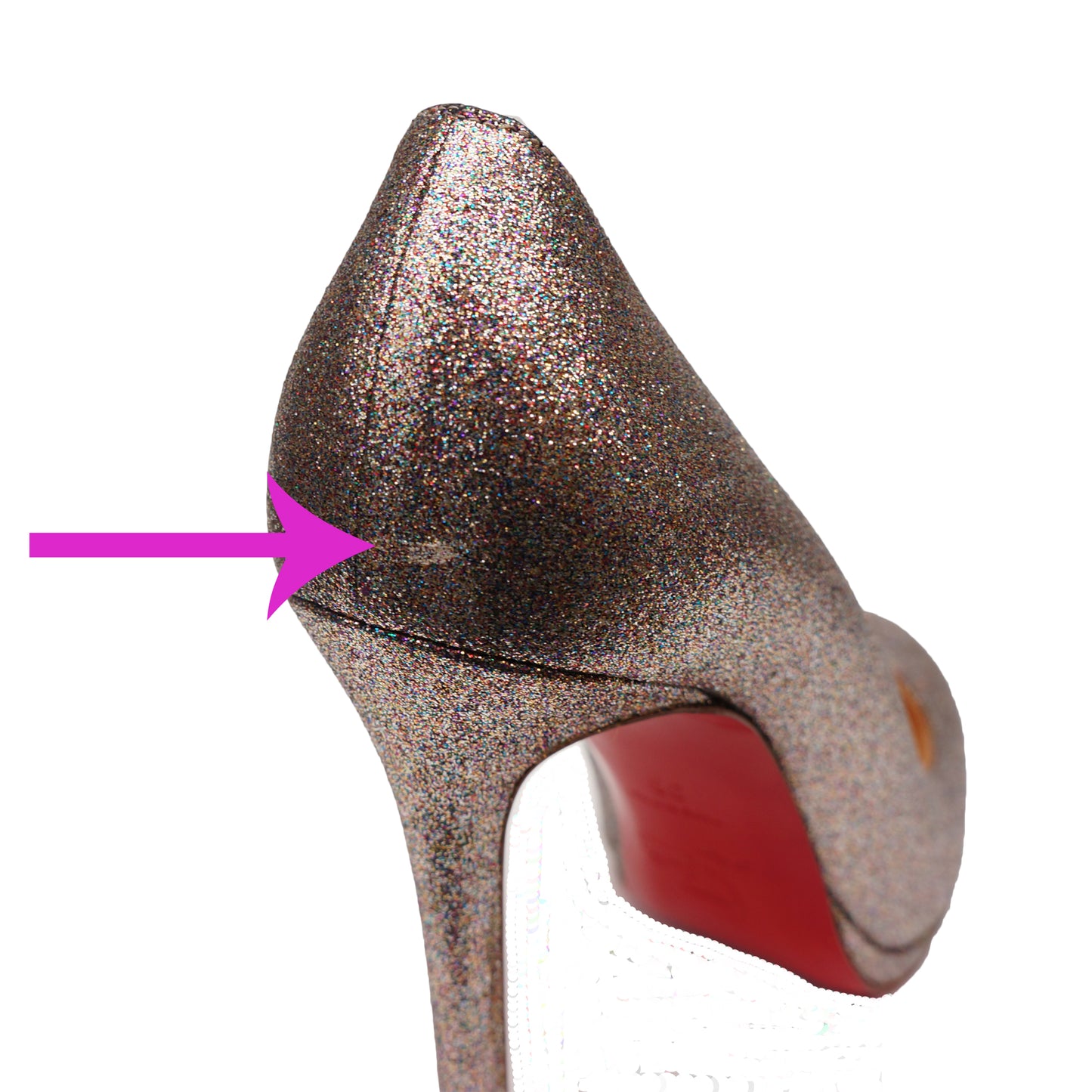 CHRISTIAN LOUBOUTIN GLITTER SIMPLE PUMP - leefluxury.com