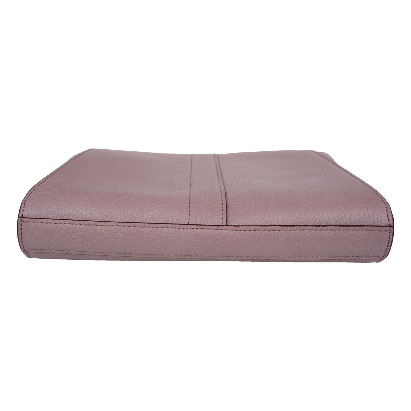 COLE HAAN PURPLE TAUPE LEATHER CONVERTIBLE CLUTCH SHOULDER BAG - leefluxury.com