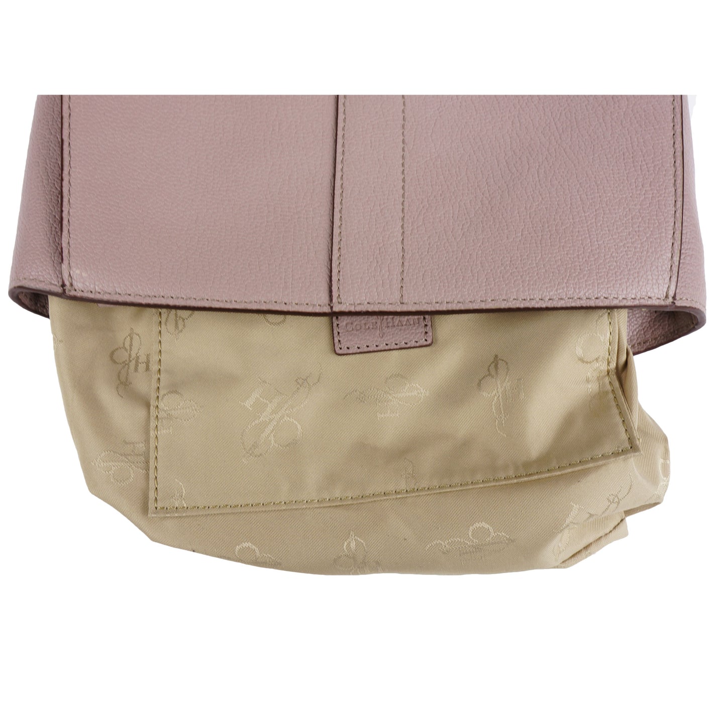 COLE HAAN PURPLE TAUPE LEATHER CONVERTIBLE CLUTCH SHOULDER BAG - leefluxury.com