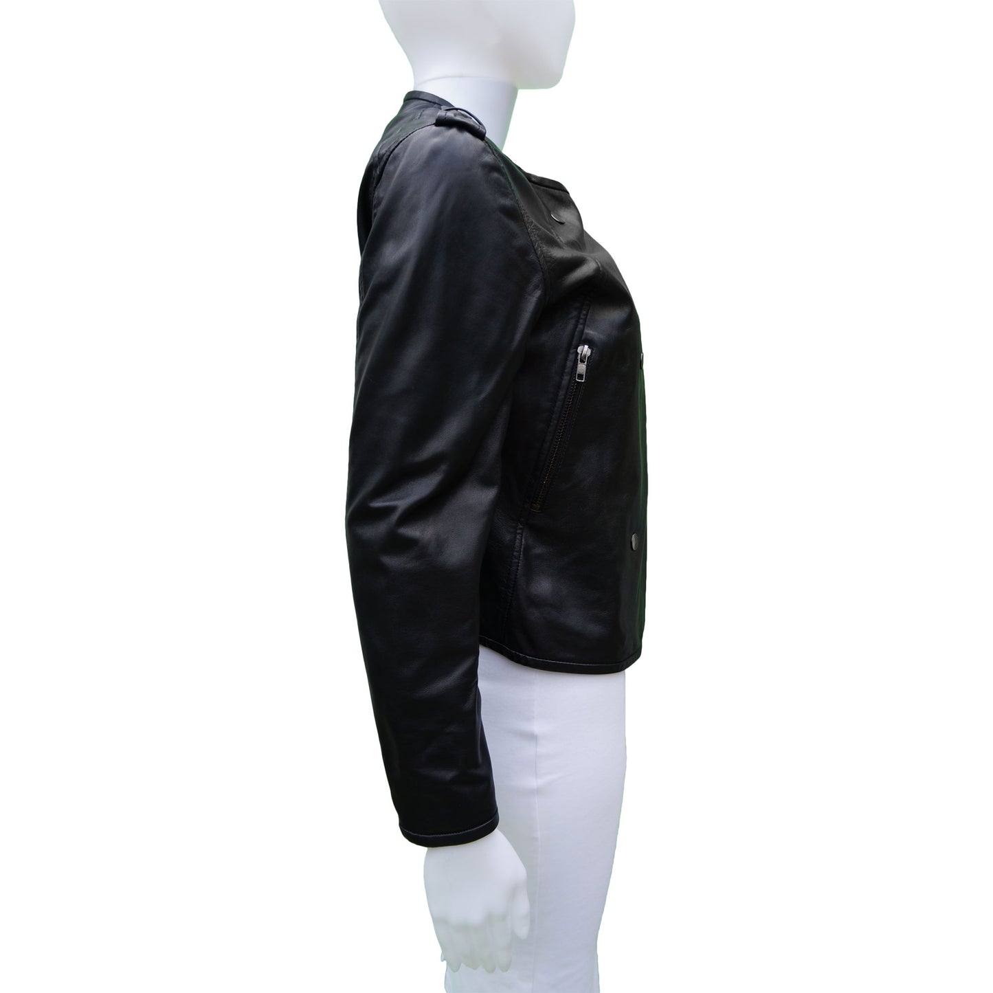COP COPINE LEATHER BOMBER MOTO JACKET - leefluxury.com
