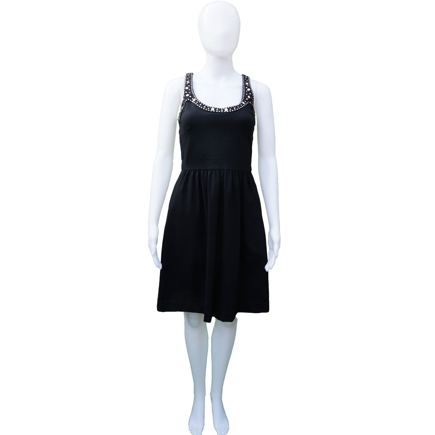 CYNTHIA ROWLEY STUDDED BLACK COCKTAIL DRESS - leefluxury.com