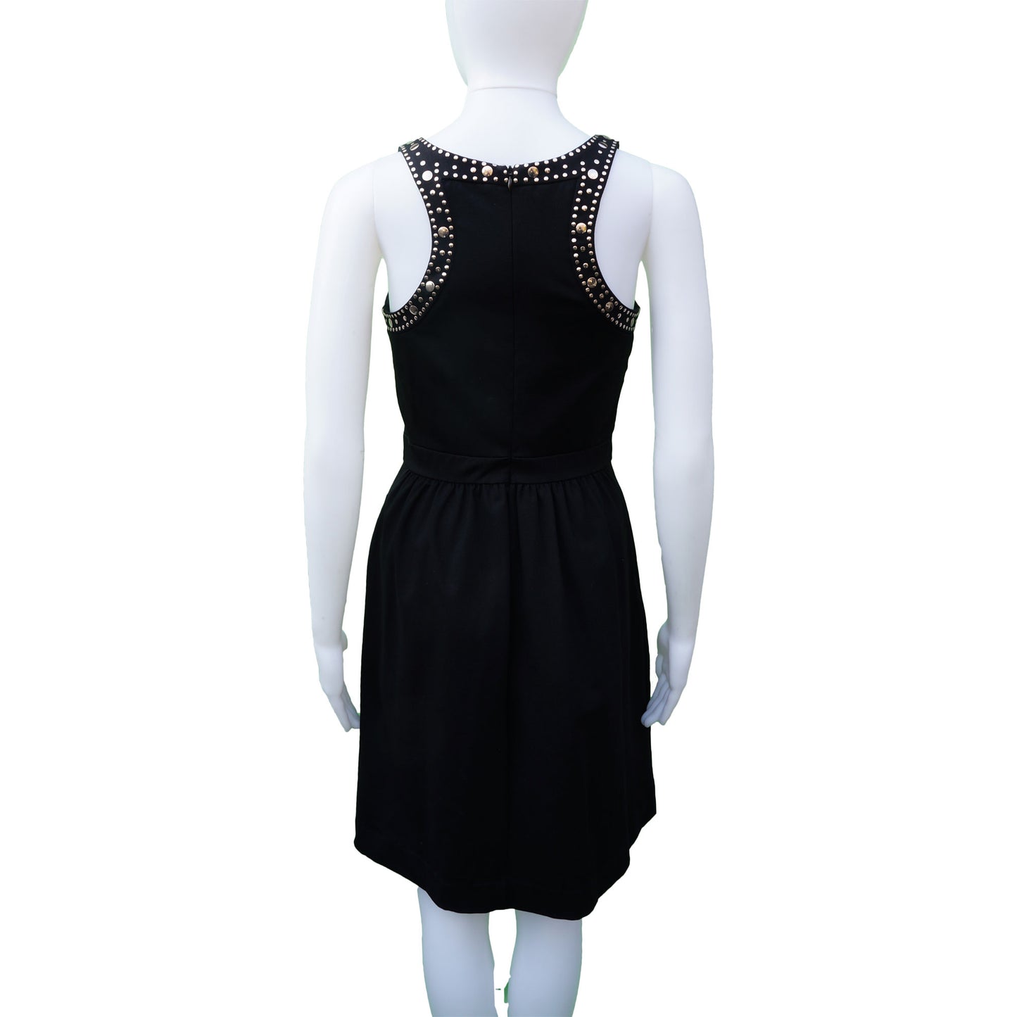 CYNTHIA ROWLEY STUDDED BLACK COCKTAIL DRESS - leefluxury.com