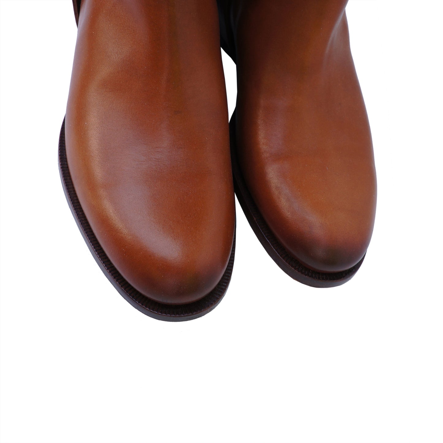 Ralph Lauren Tan Leather Knee High Riding Boots
