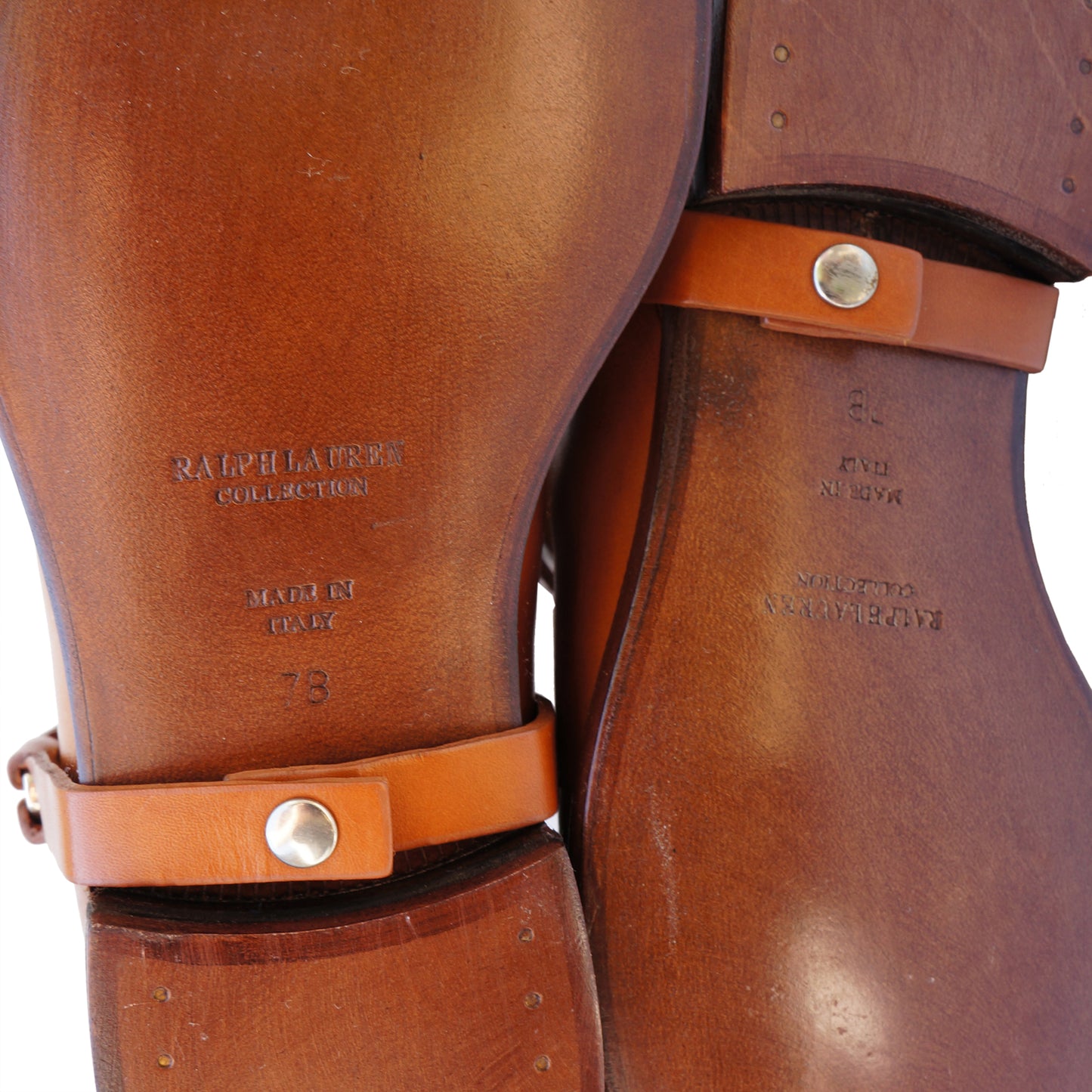 Ralph Lauren Tan Leather Knee High Riding Boots