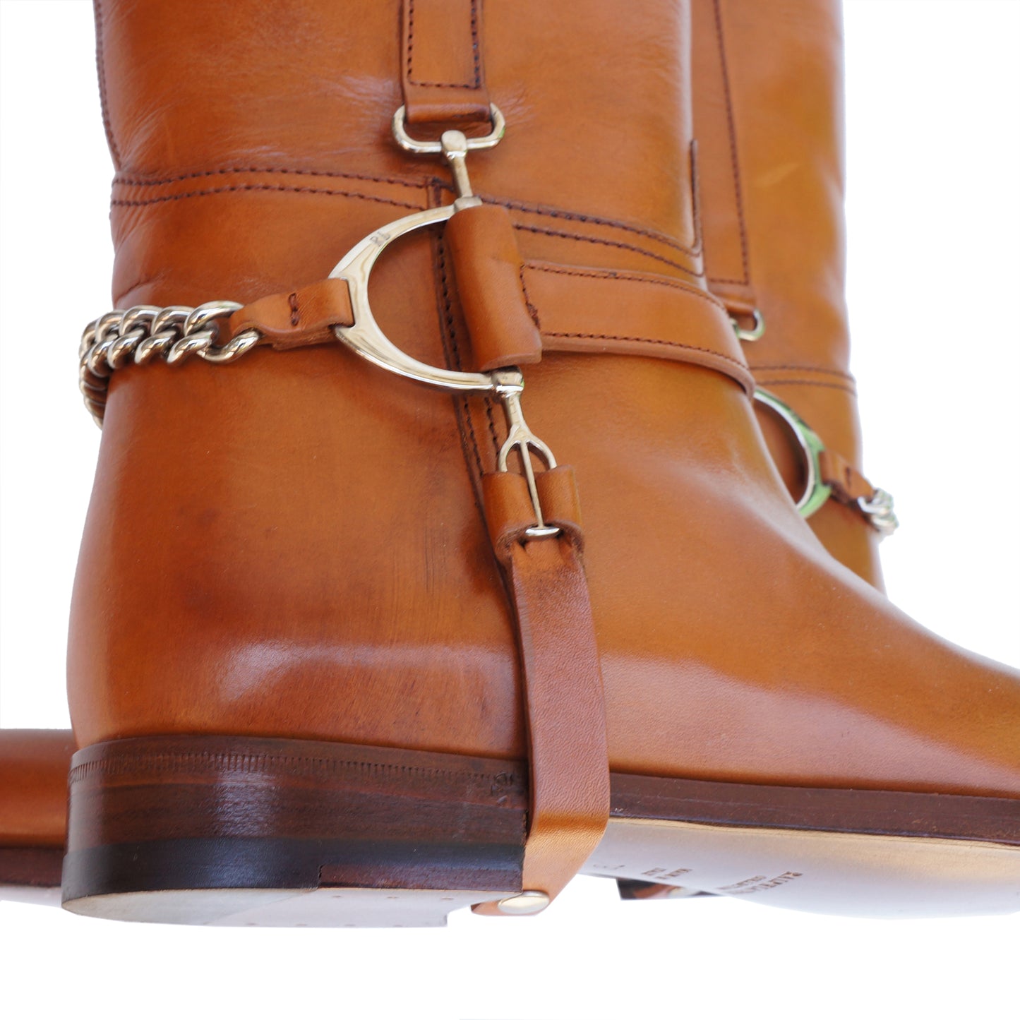 Ralph Lauren Tan Leather Knee High Riding Boots