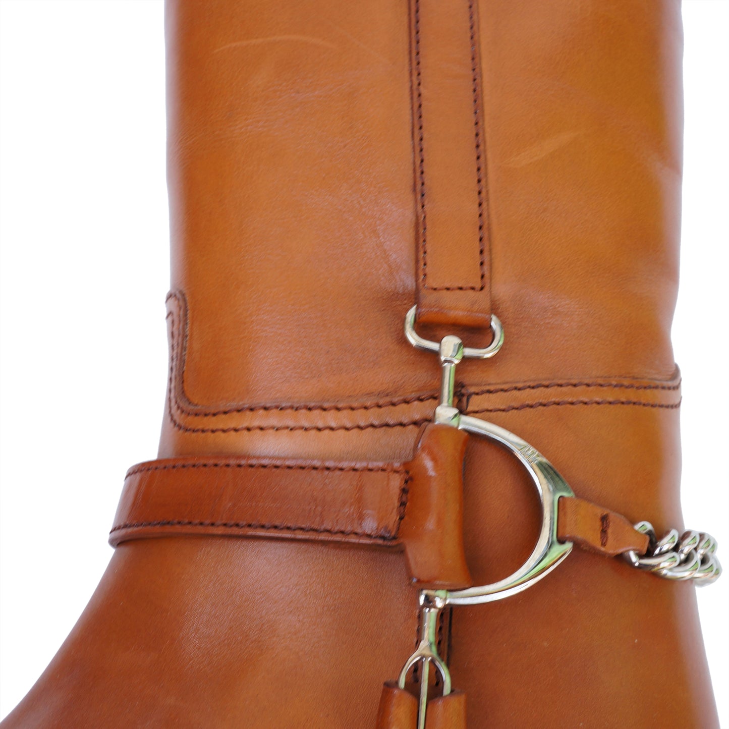 Ralph Lauren Tan Leather Knee High Riding Boots
