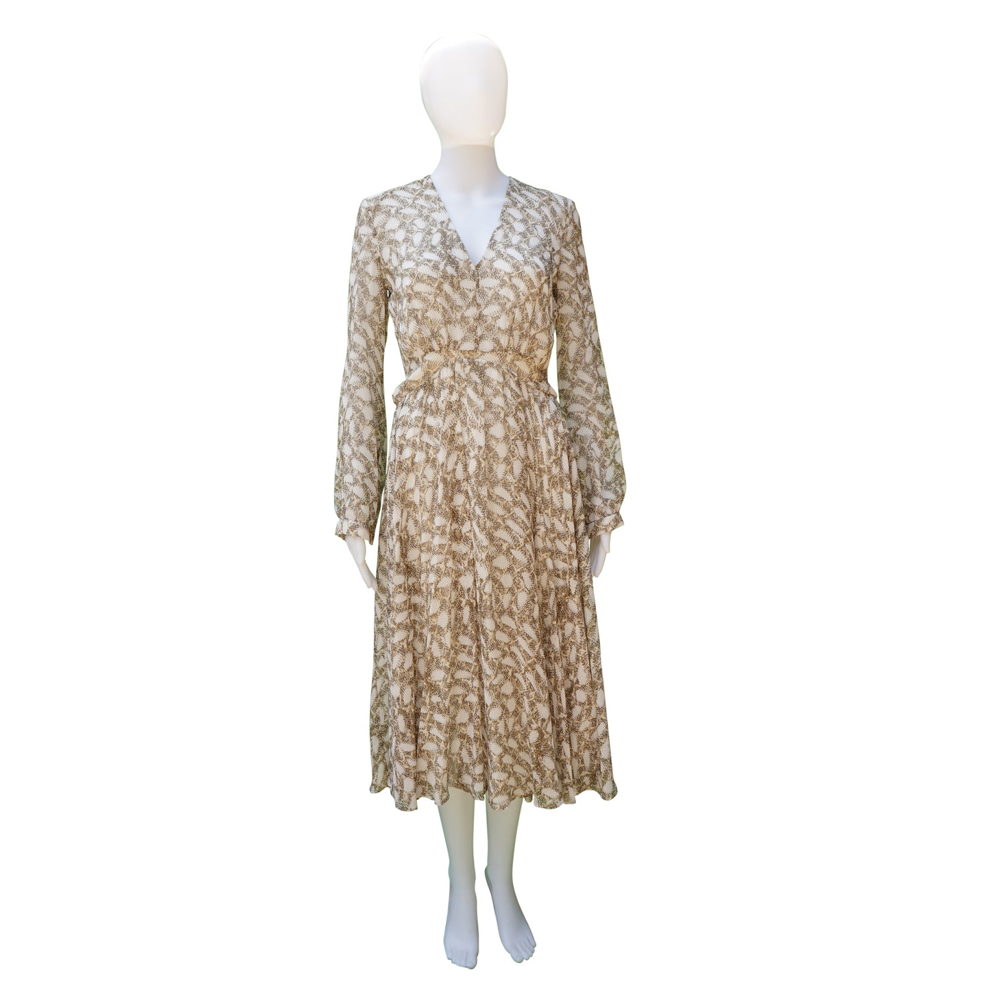 Derek Lam Silk Snake Print Midi Dress - New With Tags