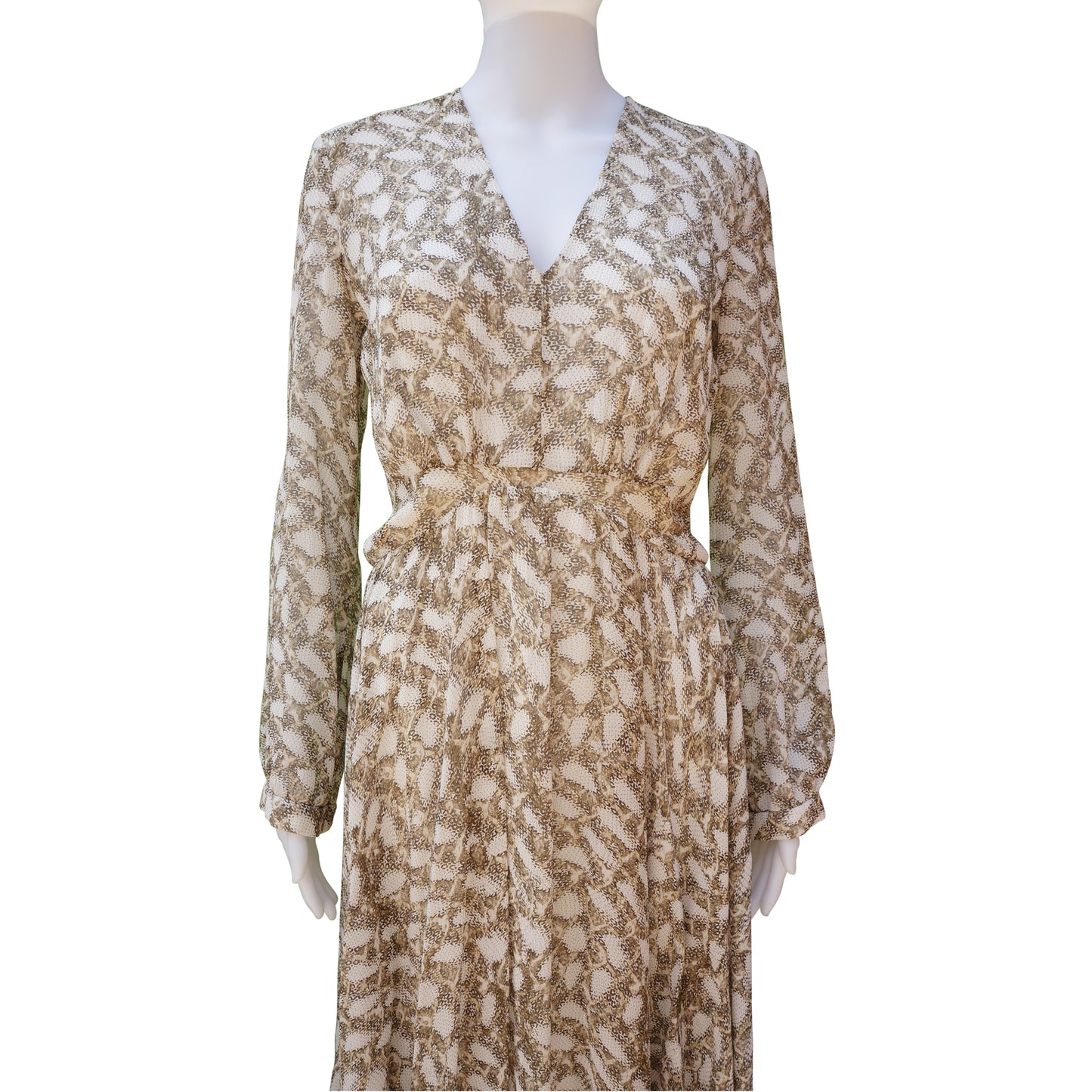 Derek Lam Silk Snake Print Midi Dress - New With Tags