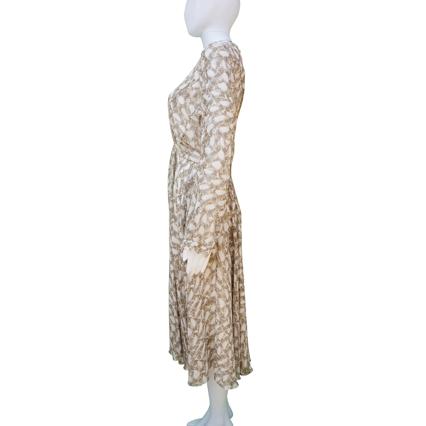 Derek Lam Silk Snake Print Midi Dress - New With Tags