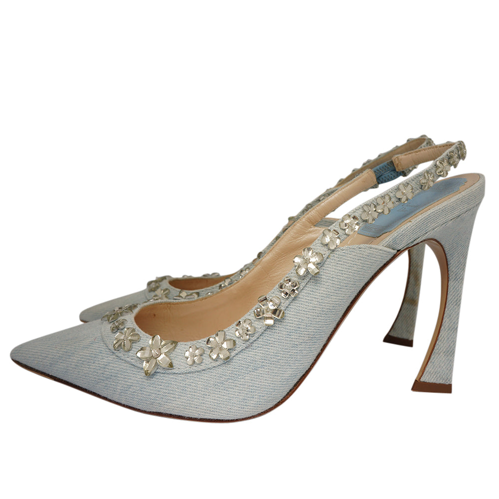 Christian Dior Garland Crystal Embellishments Pumps