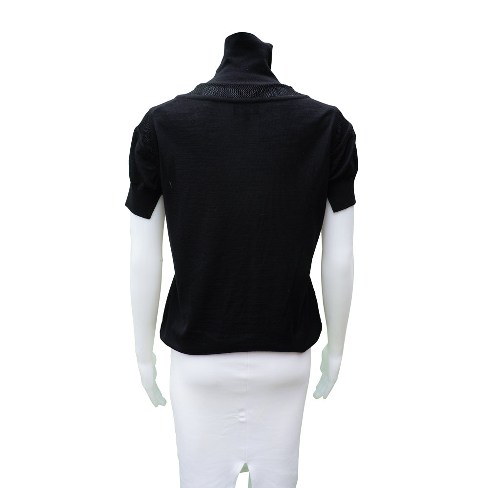 Giorgio Armani Black Knit Soft Turtle Neck
