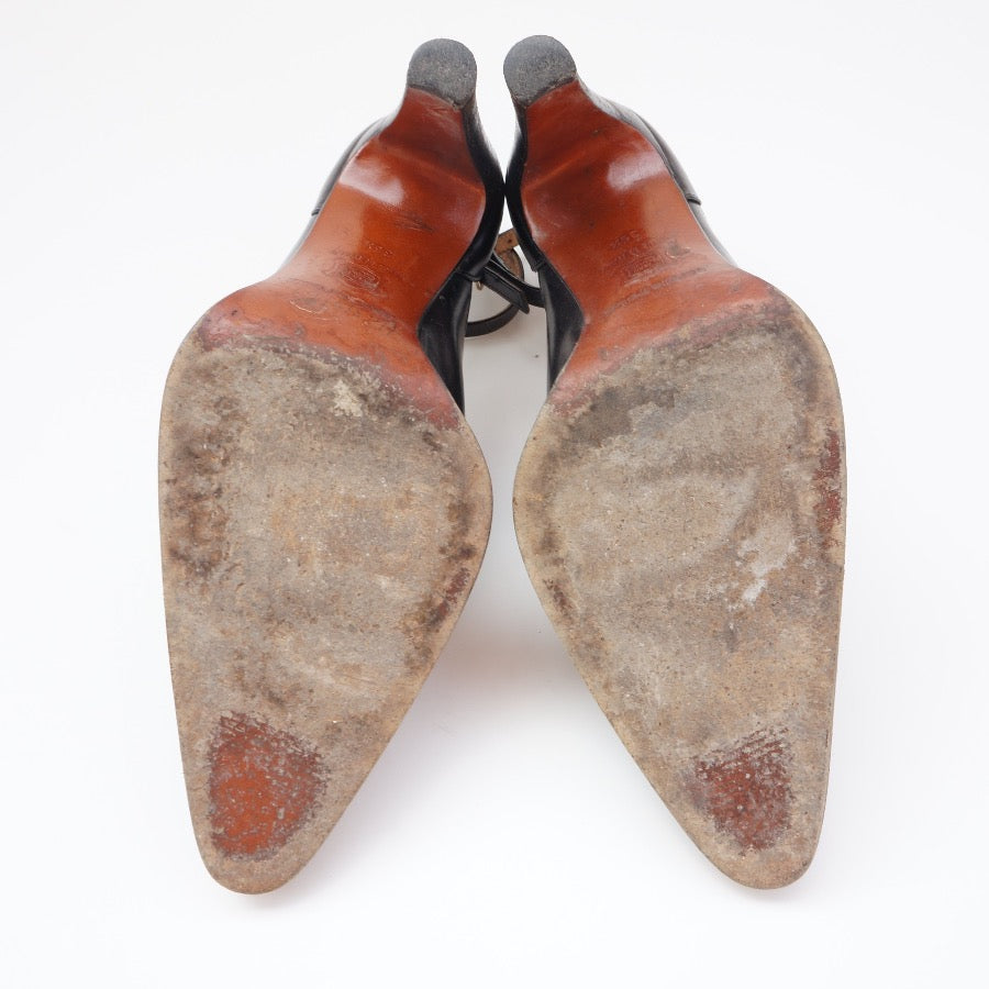 SERGIO ROSSI Leather Mules
