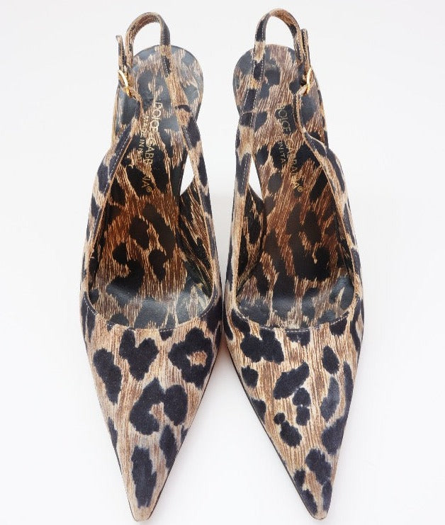 Dolce & Gabbana Nubuck Leather Slingback