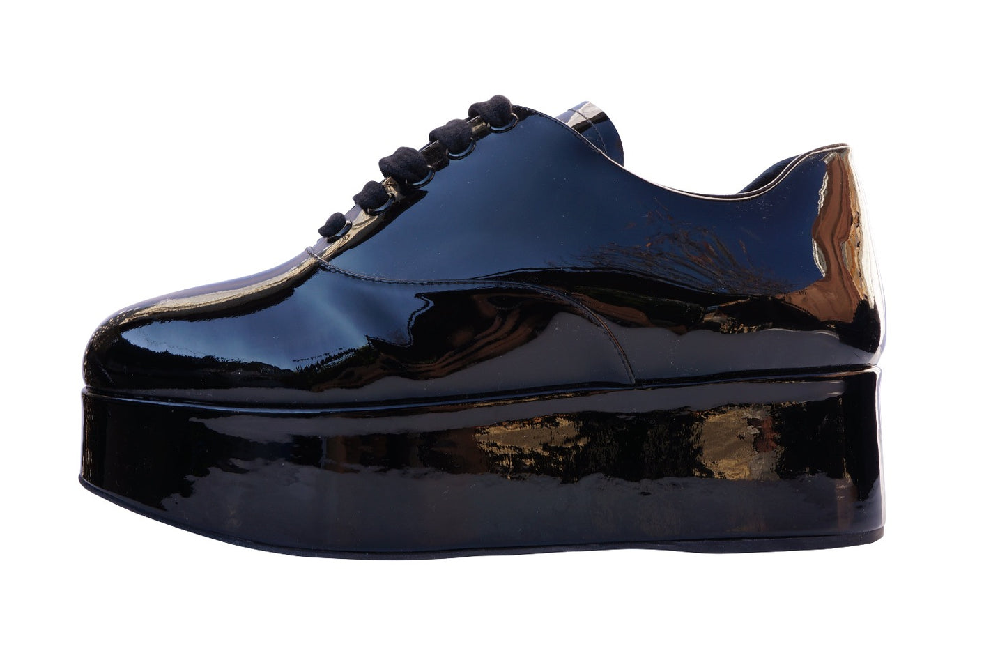 Miu Miu Oxford Lace Up Flatform Shoes