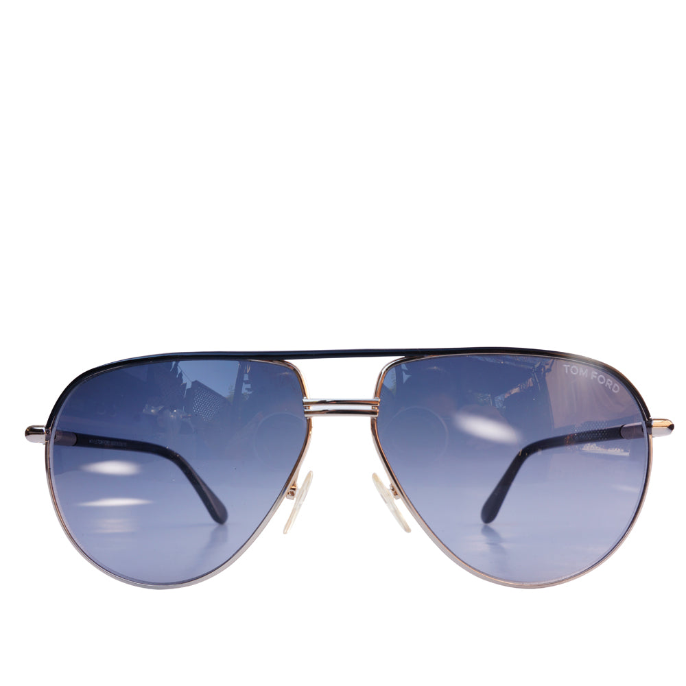 Tom Ford Aviator Sunglasses Black Metal Tinted lenses
