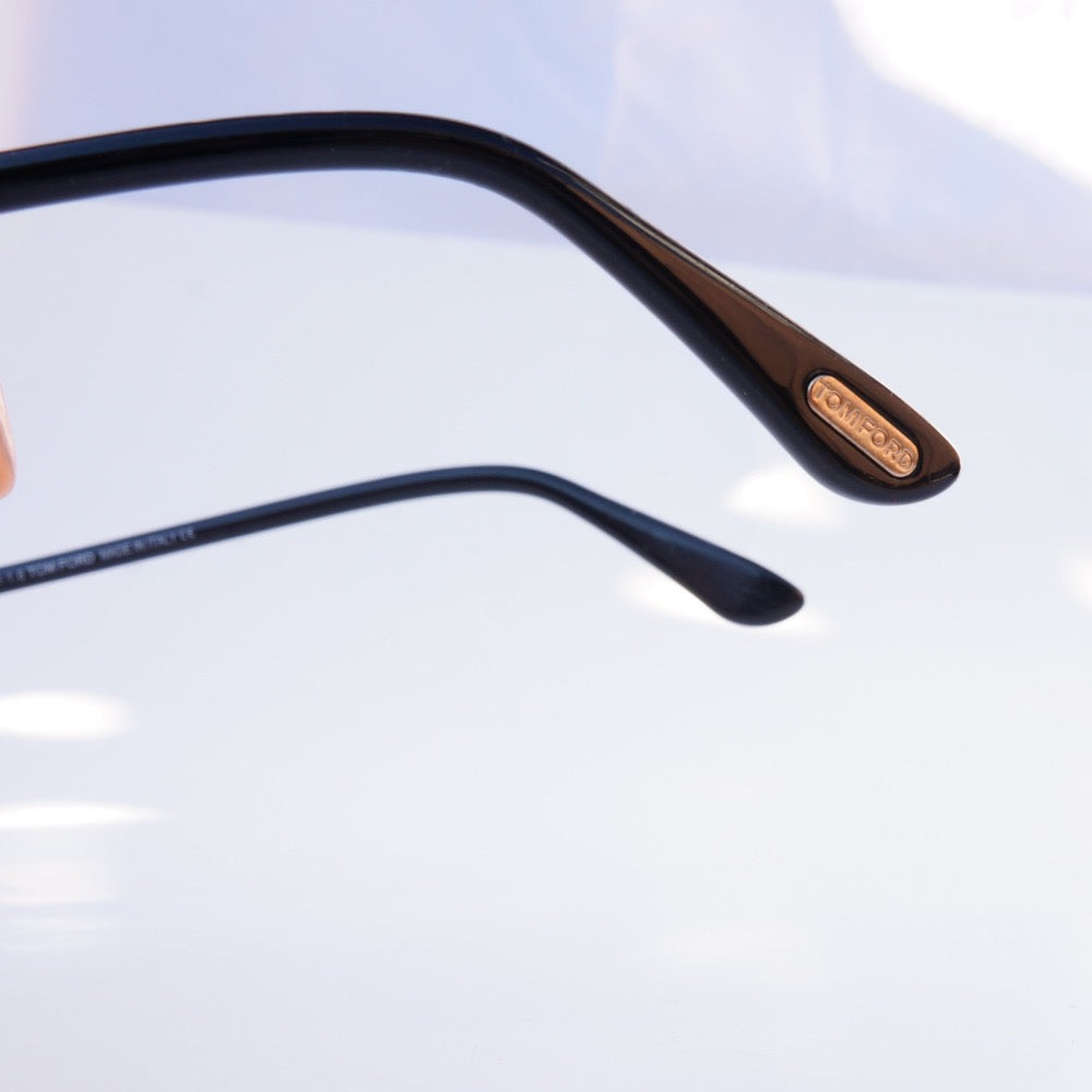 Tom Ford Aviator Sunglasses Black Metal Tinted lenses