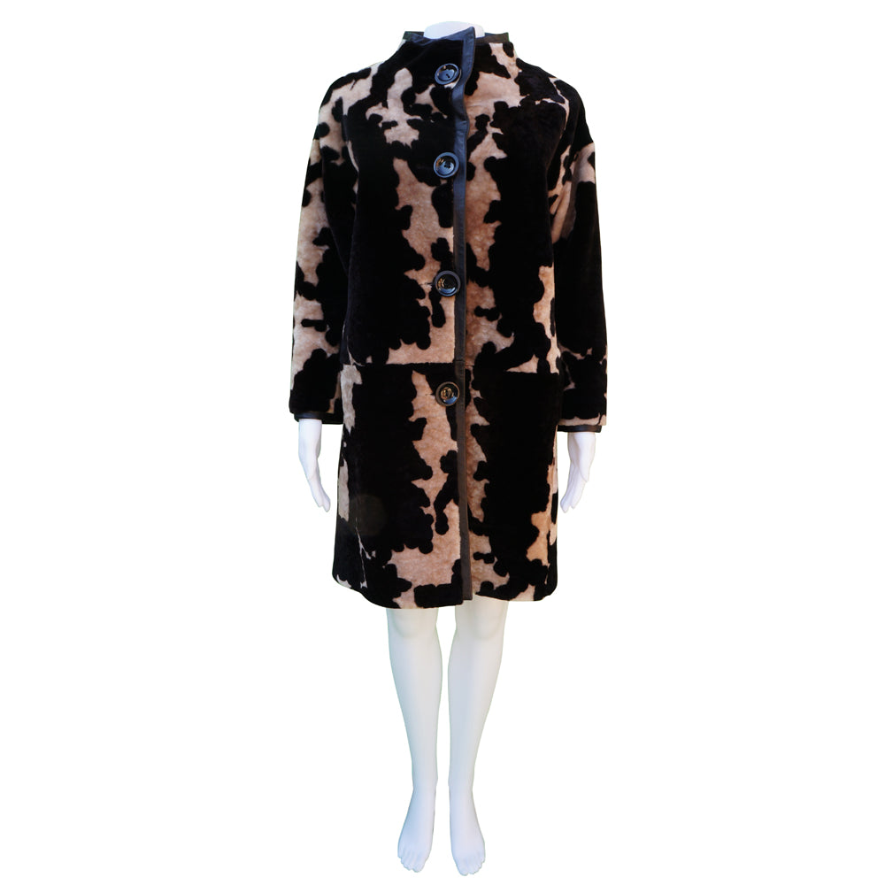 Harmanli Leather Shearling Coat
