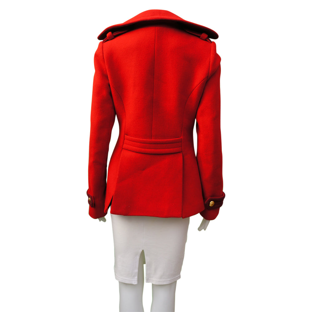 Smythe Red Wool Pea Coat