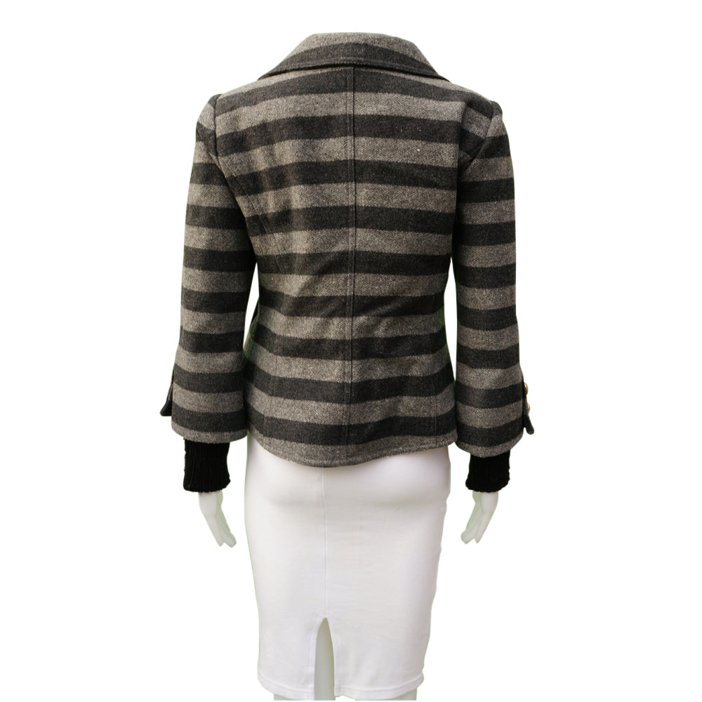 SMYTHE Virgin Wool & Cashmere Striped Jacket