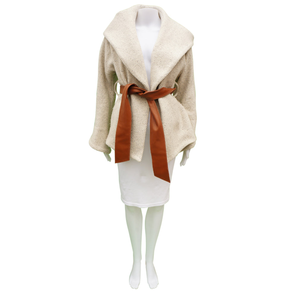 Smythe Hooded Wrap Wool Coat
