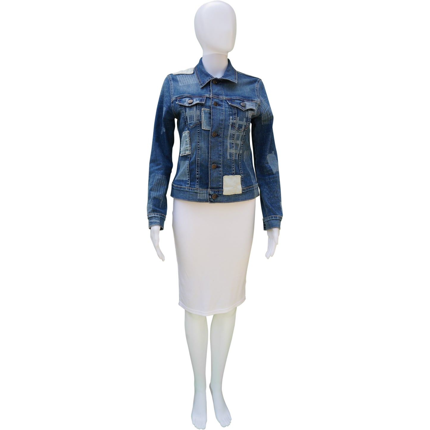 TRUE RELIGION DENIM PATCHWORK JACKET - leefluxury.com