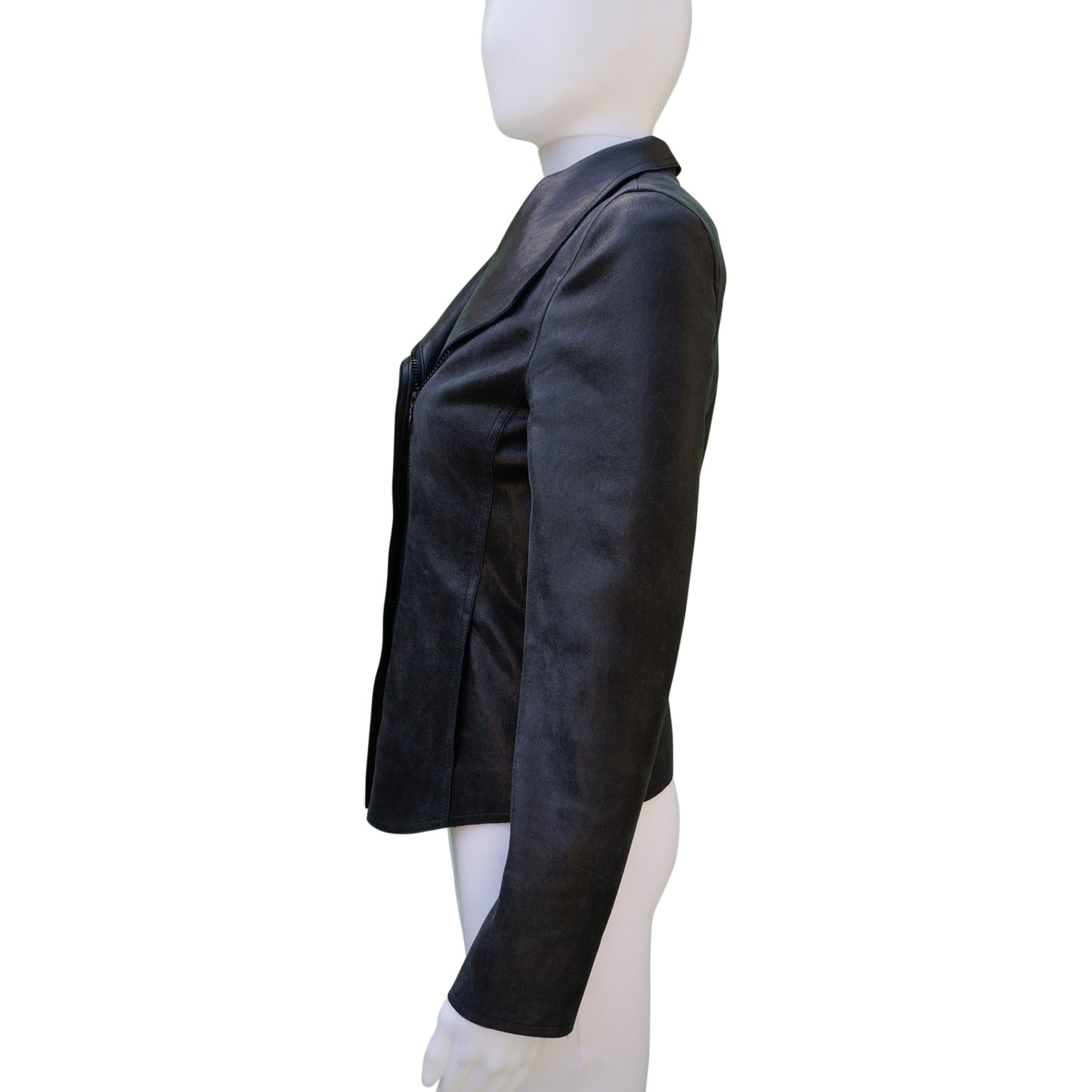 AKRIS PUNTO LEATHER MOTO JACKET - leefluxury.com